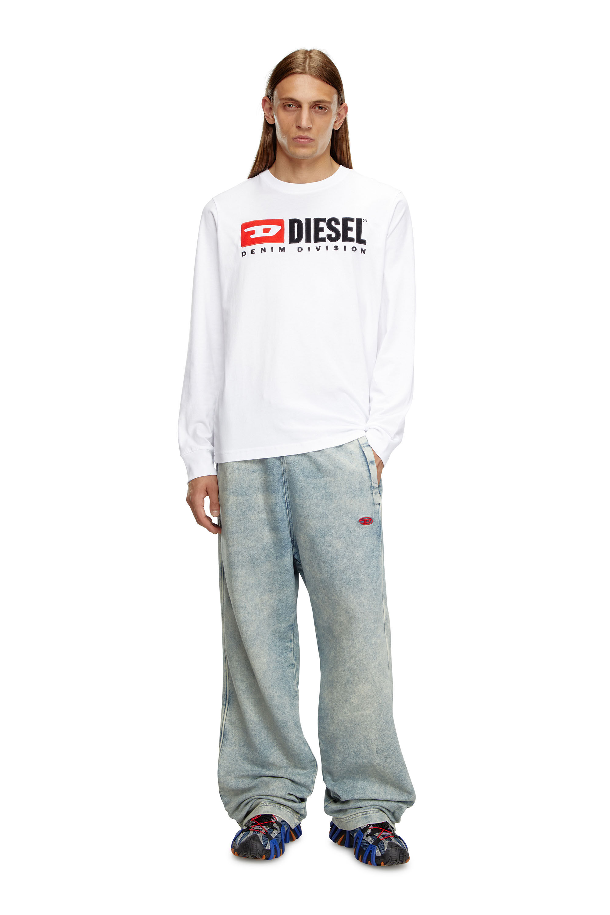 T-JUST-LS-DIV Man: Long-sleeve T-shirt with embroidery | Diesel