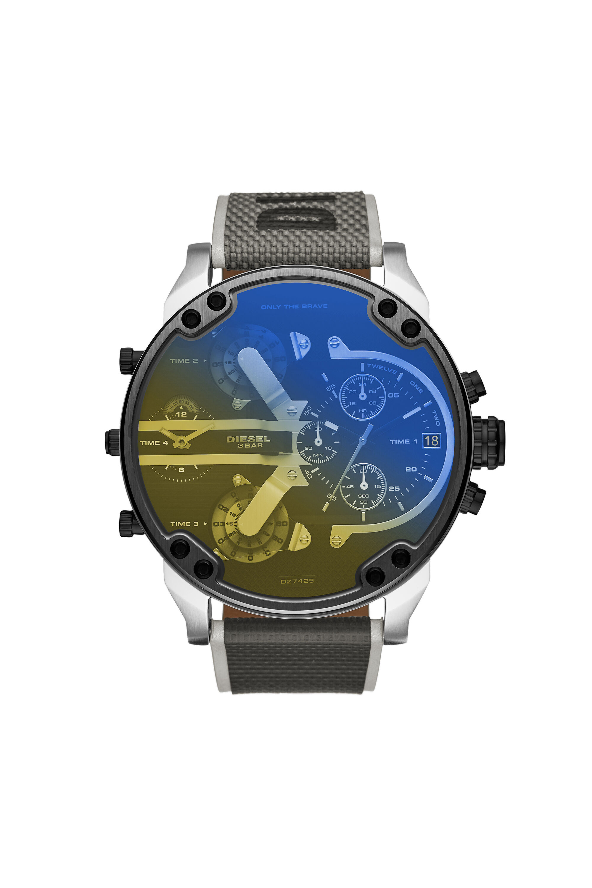 Diesel - DZ7429, Montre Mr Daddy 2.0 à deux aiguilles en nylon noir Homme in Gris - 1