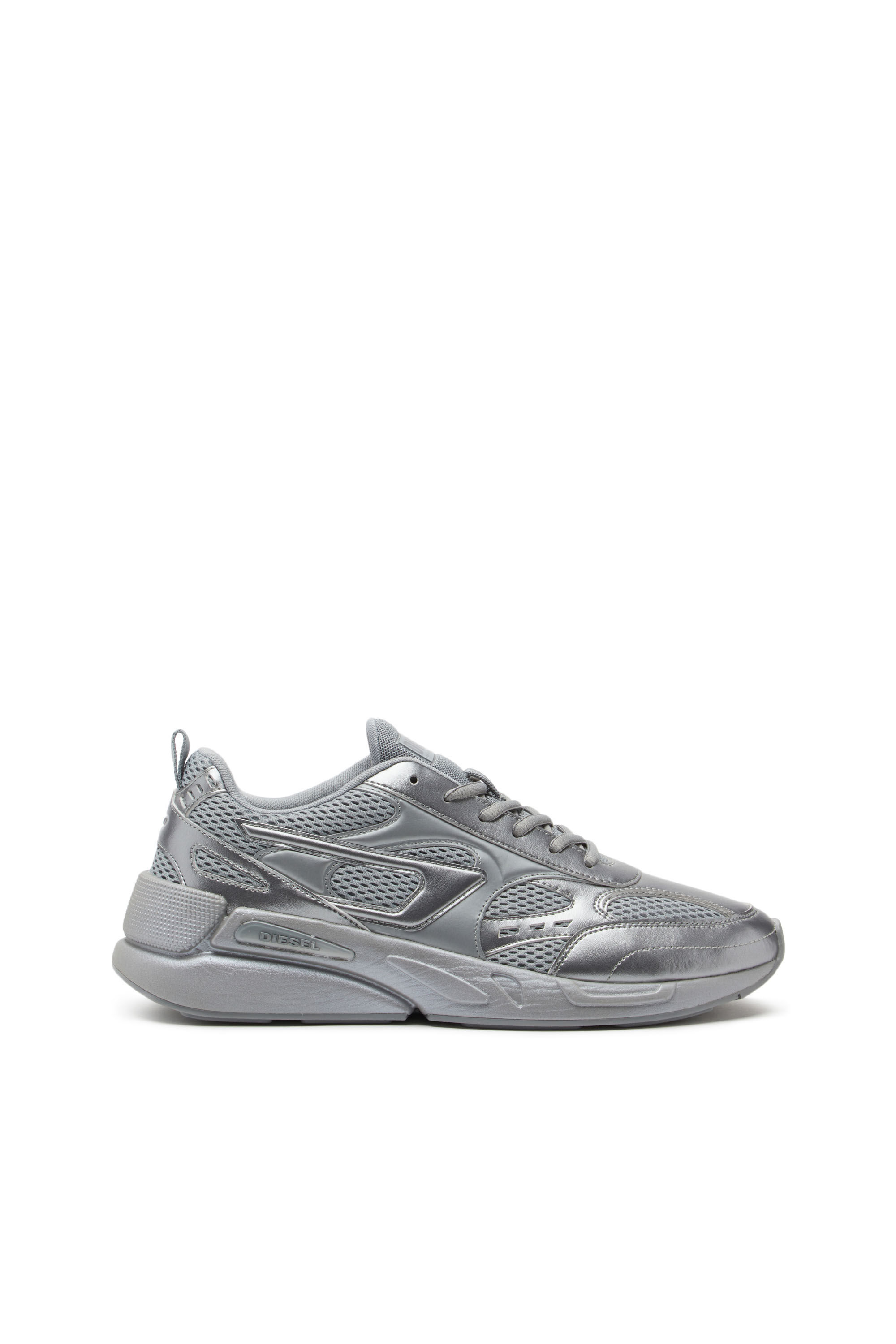 Diesel - S-SERENDIPITY SPORT, S-Serendipity Sport - Sneakers monochromes en mesh nacré Homme in Gris - 1