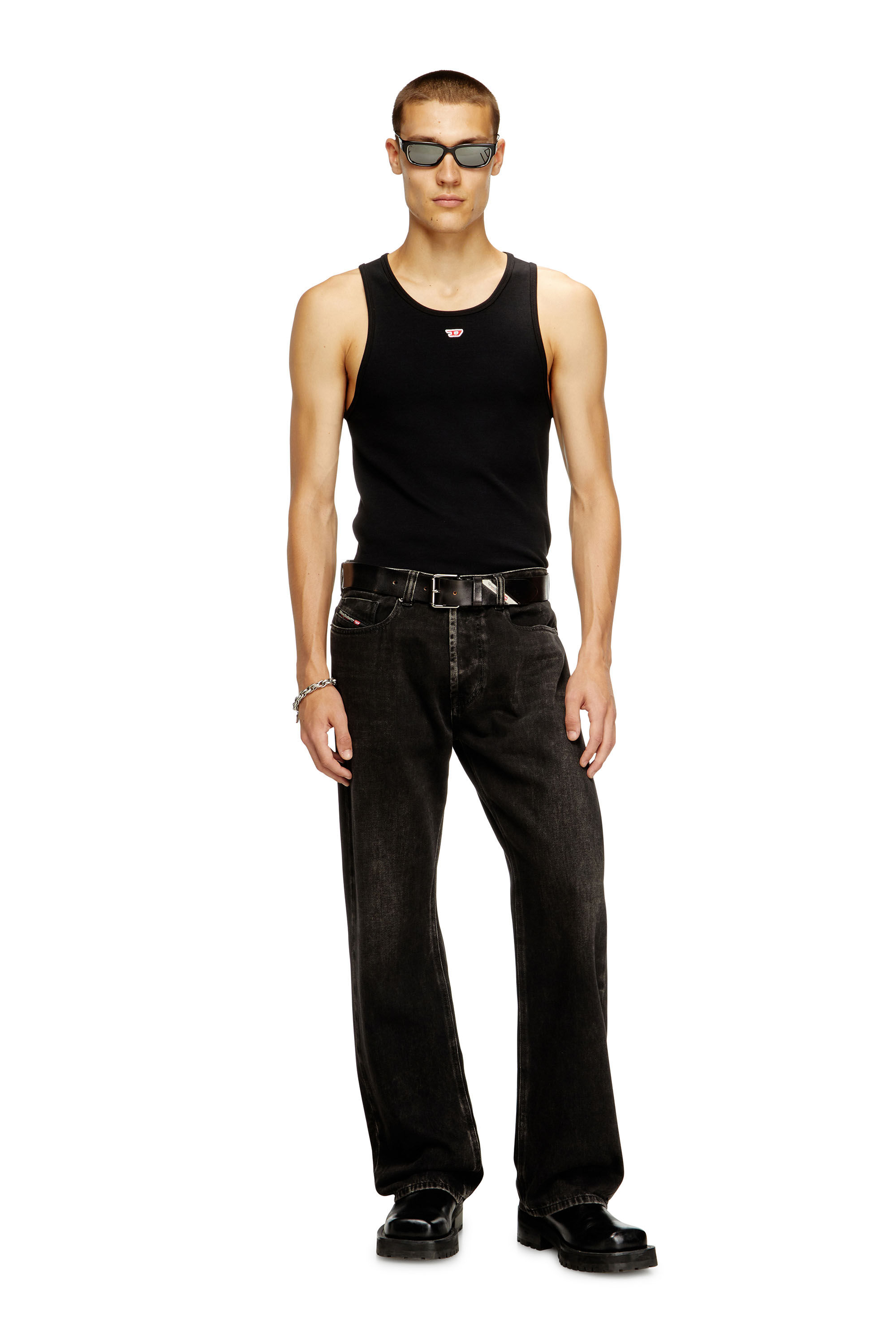 トップス DIESEL STYLE LAB Technical-Cut Vest Men's Utility vest with contrast panels | Grey | Diesel