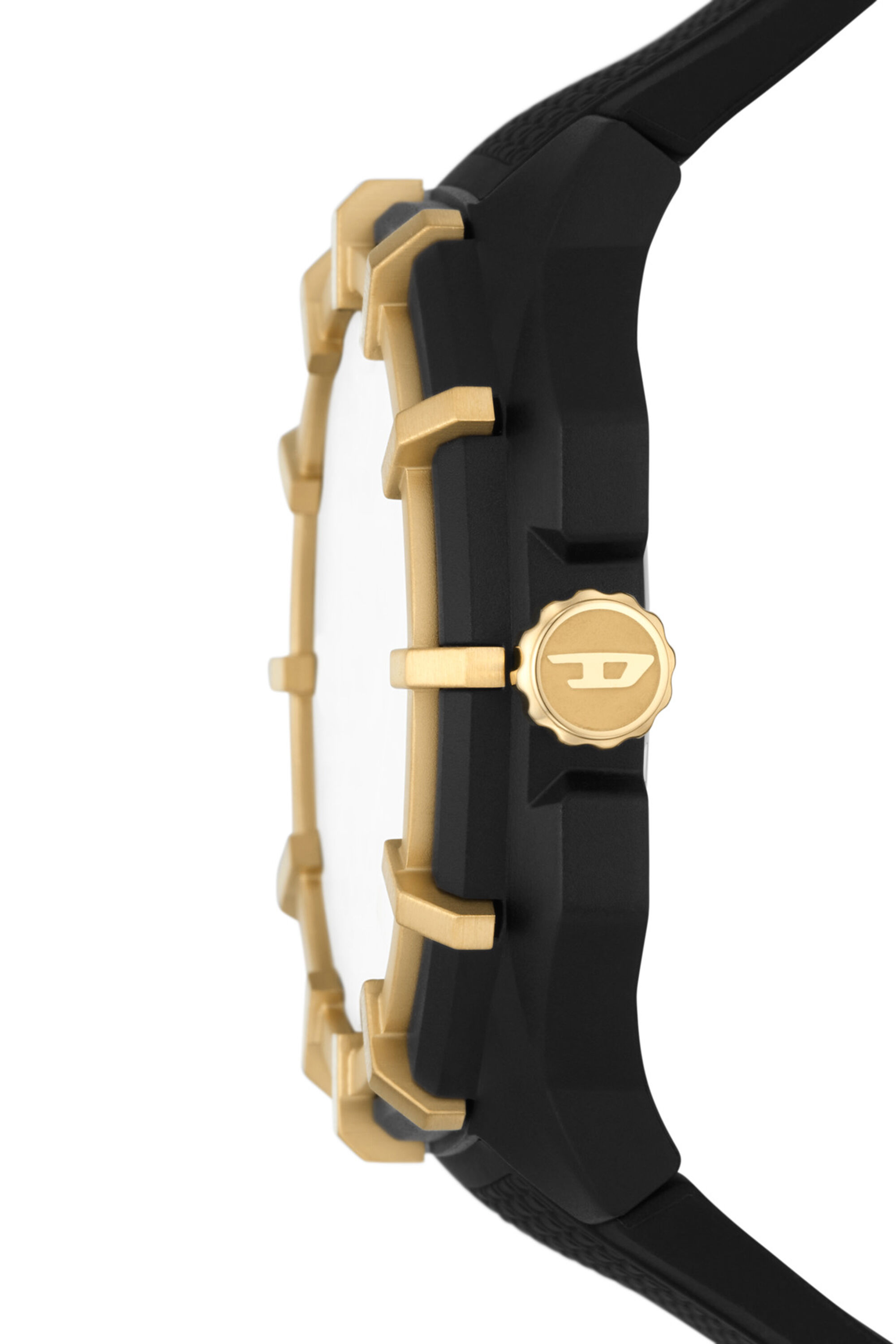 Diesel - DZ1987, Male's Framed three-hand black silicone watch in Black - 3