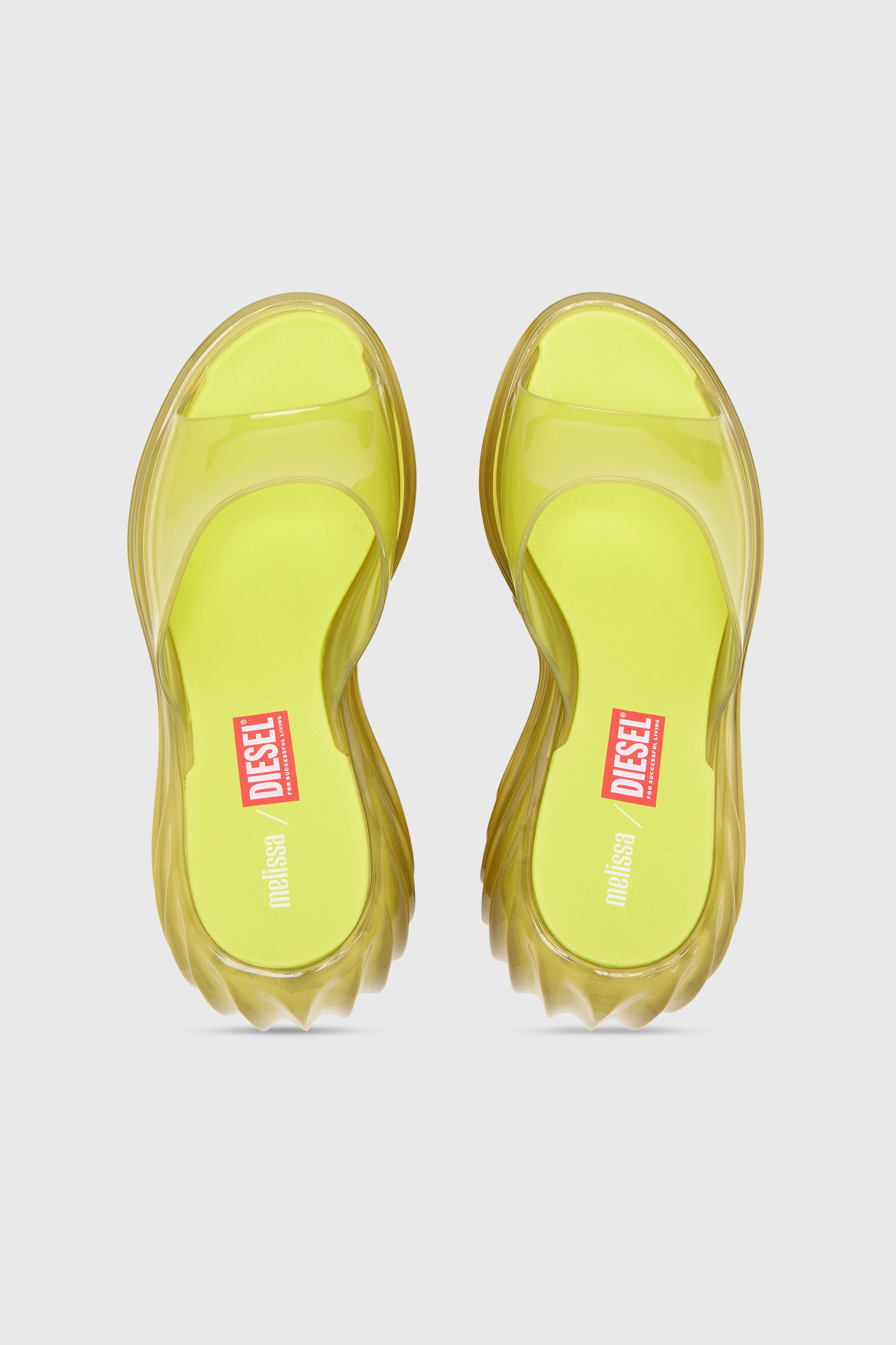 Women's Platform mule in Melflex® | Yellow | Diesel {{Country}}
