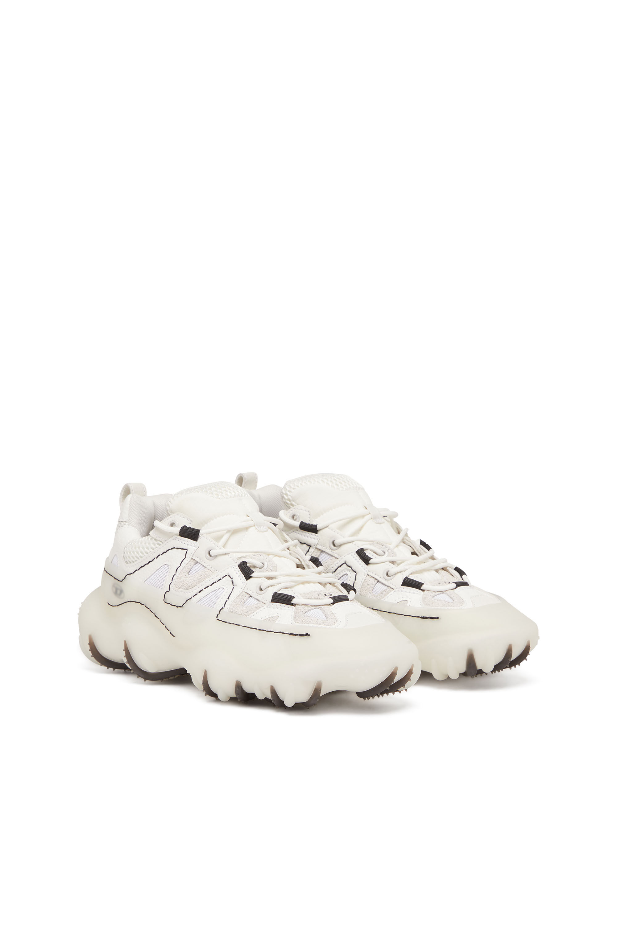 Diesel - S-PROTOTYPE P1, Male's S-Prototype P1-Low-top sneakers with rubber overlay in White - 2