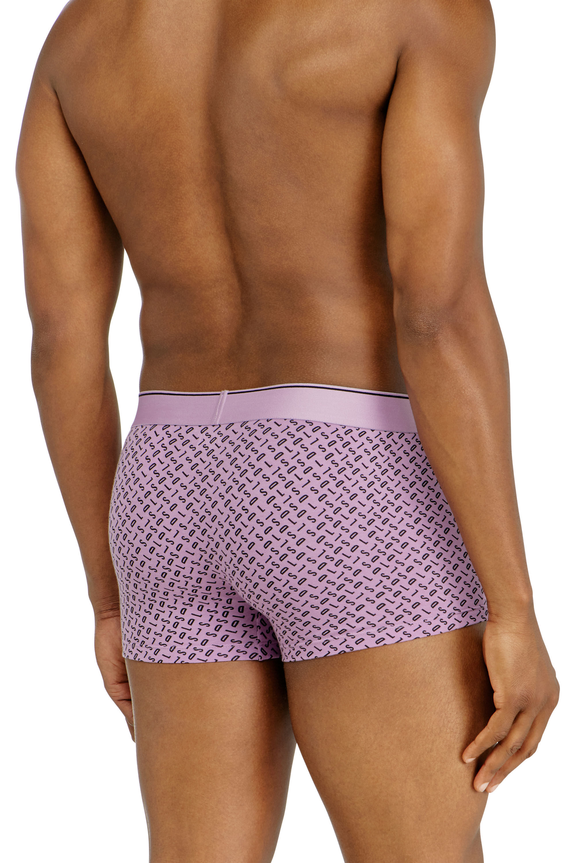 Diesel - DAMIEN-D-BOX-3PACK, Male's Three-pack of stretch cotton trunks with monogram in Lilac - 3