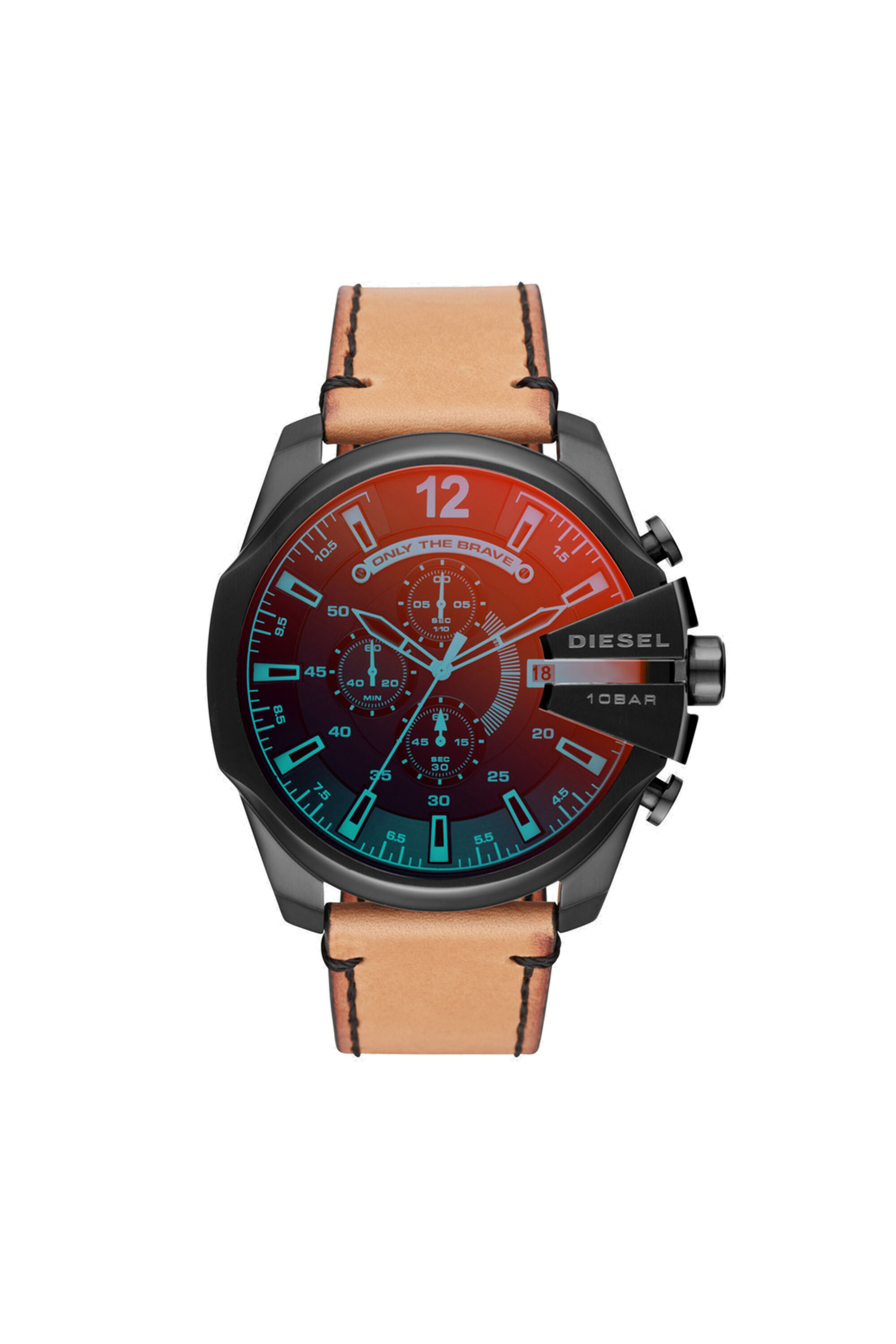 Diesel - DZ4476, Man's Brown watch with Diesel tag, 51 mm in Light Brown - 1