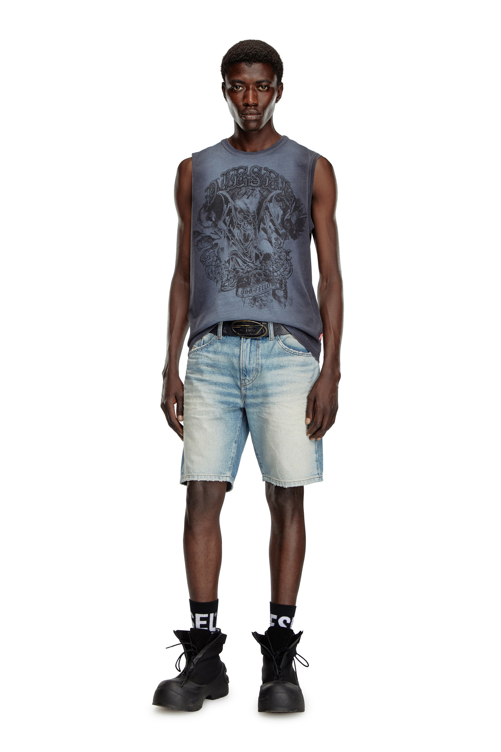 Diesel - D-FIN, Short slim en denim Homme in Bleu - 1