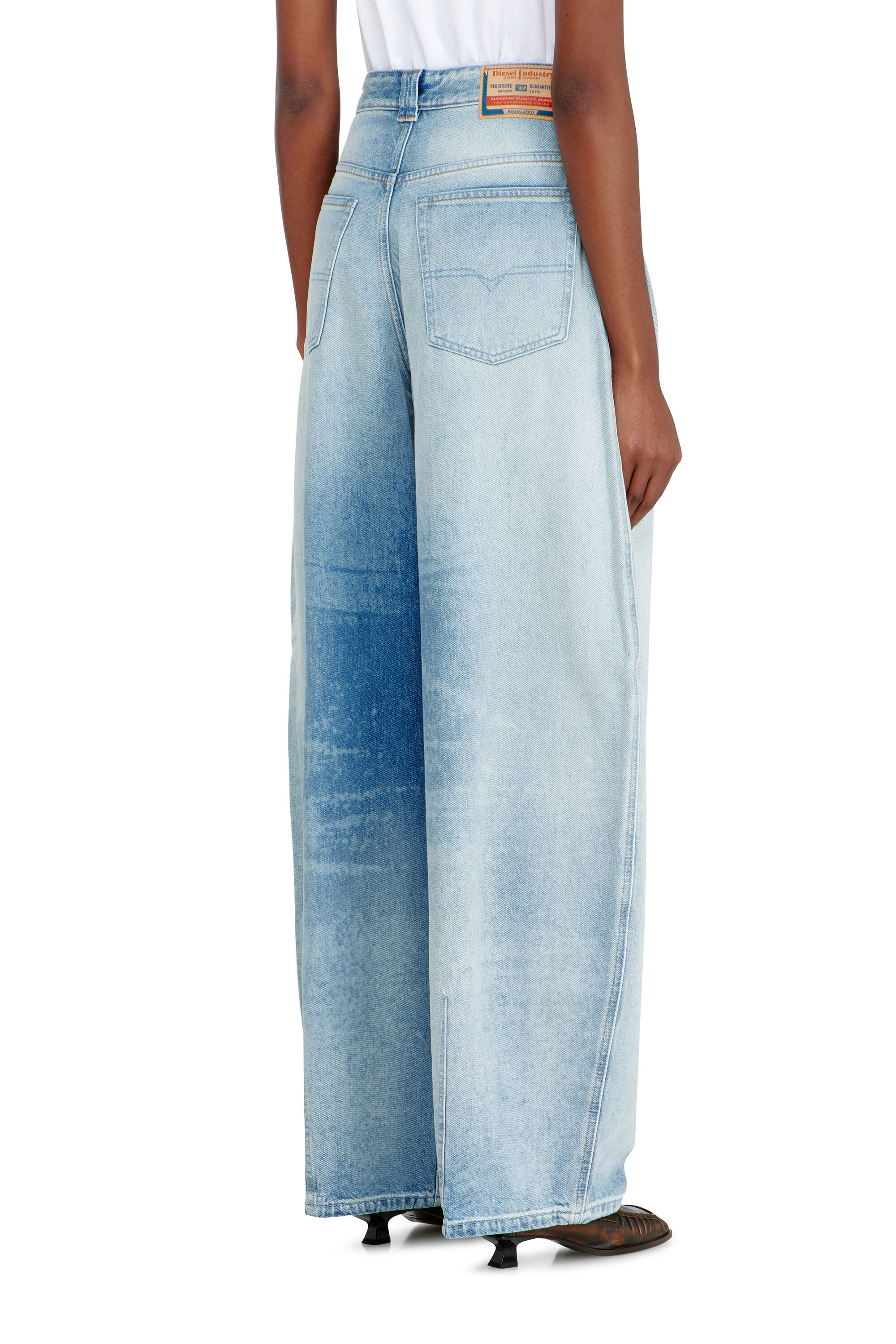 Light Blue Relaxed Fit Jeans for Women | Diesel® US