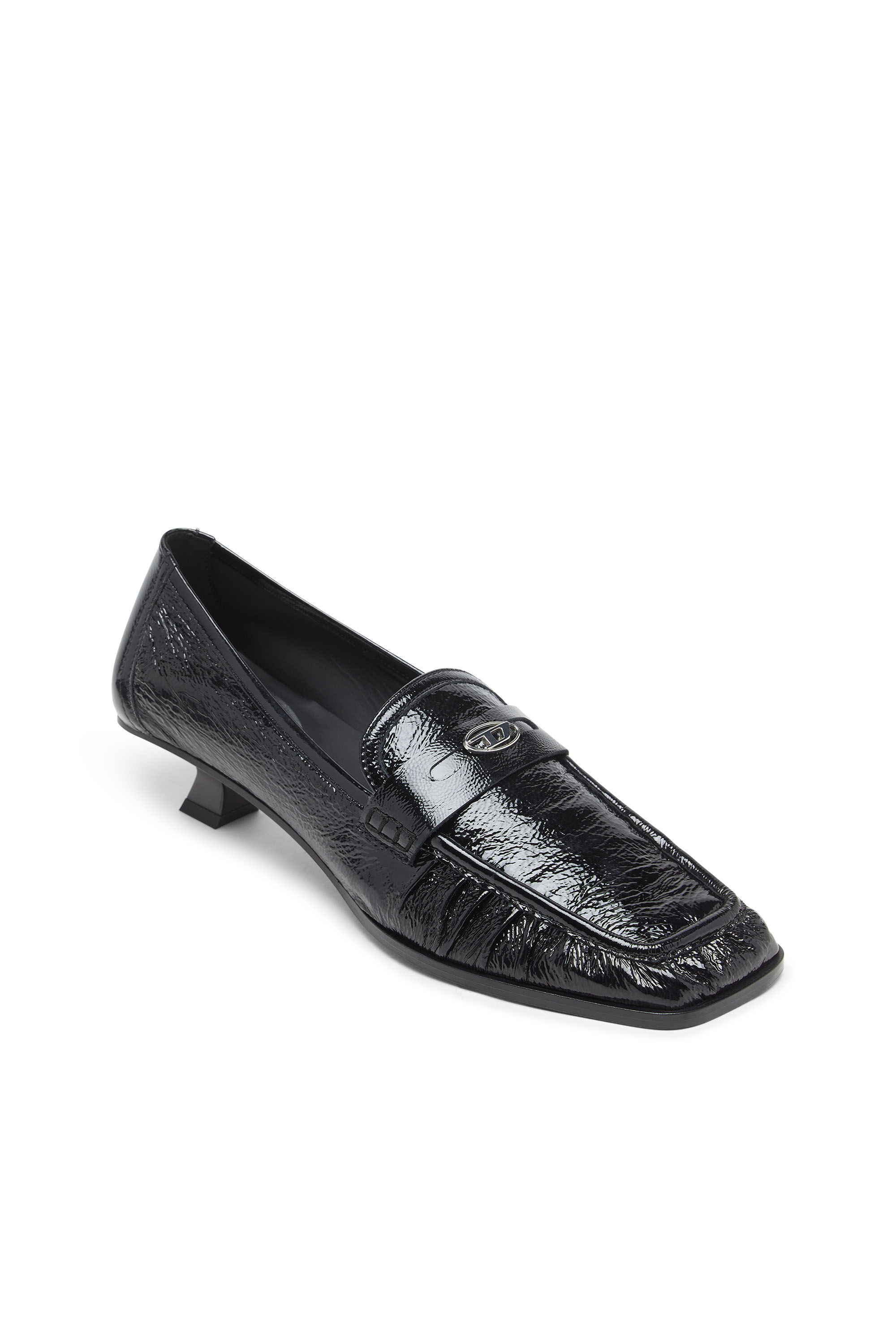 Diesel - D-AMBER MOC 30, Woman's D-Amber-Penny loafers in naplak leather in Black - 6
