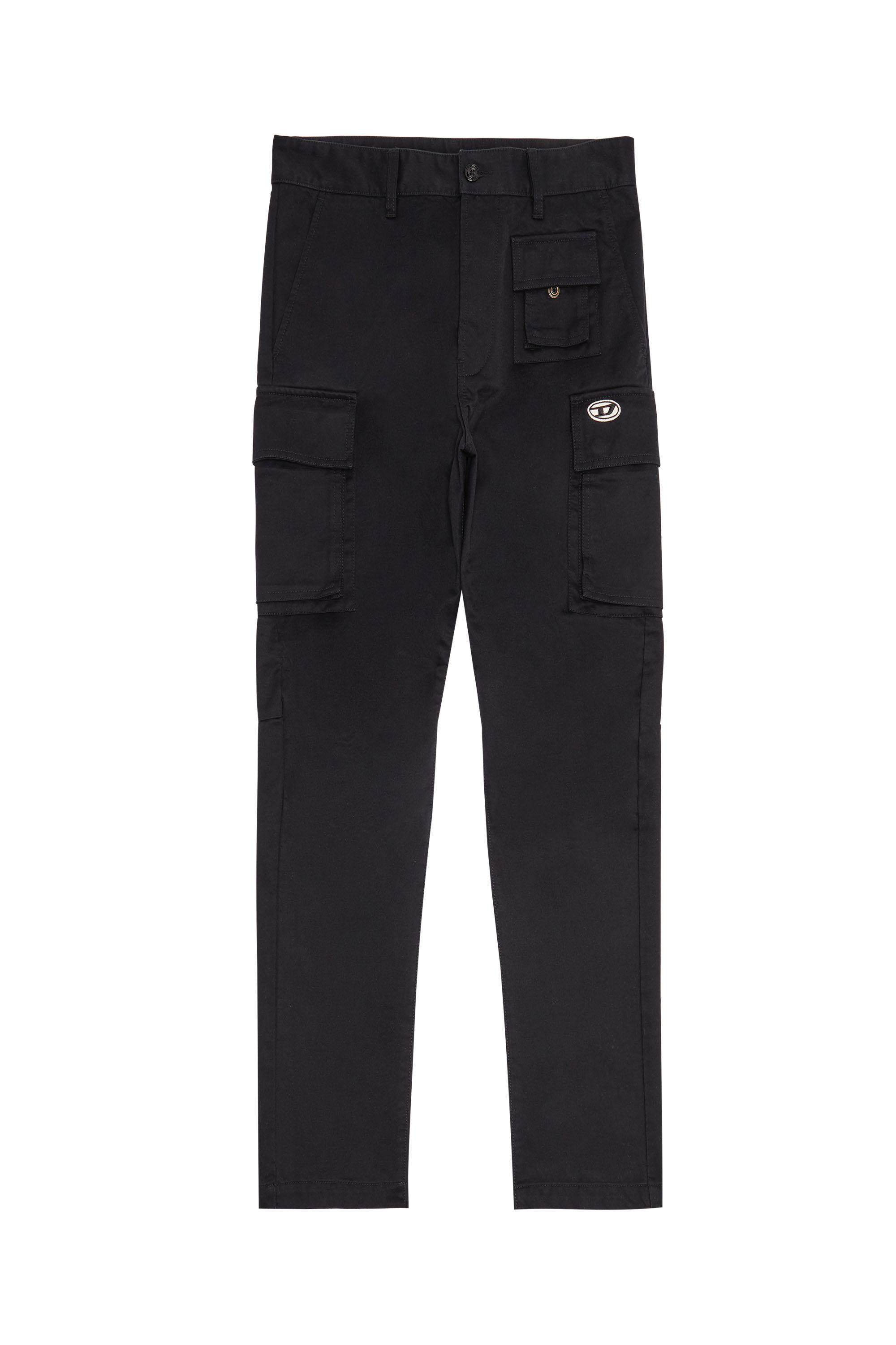 Diesel - P-COR-CL, Man's Cargo pants in cotton twill in Black - 2
