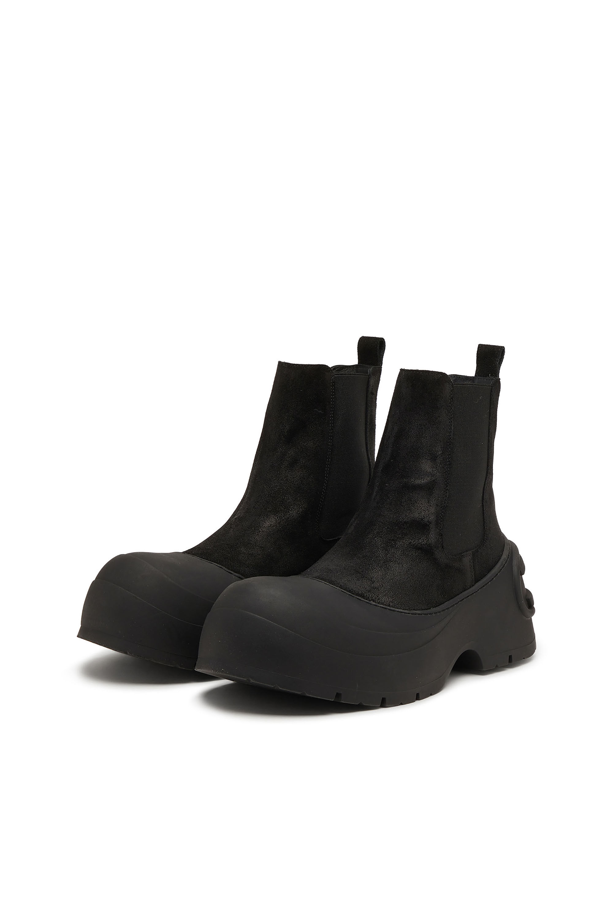 Men's D-Donald-Chelsea boots in waxed suede and rubber | Black