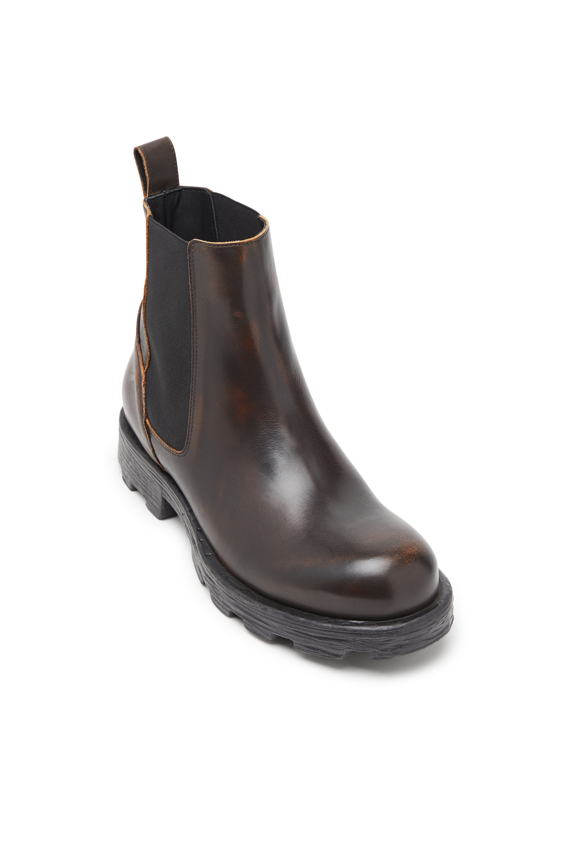 Men's D-Hammer-Chelsea boots in brushed leather | Brown | Diesel