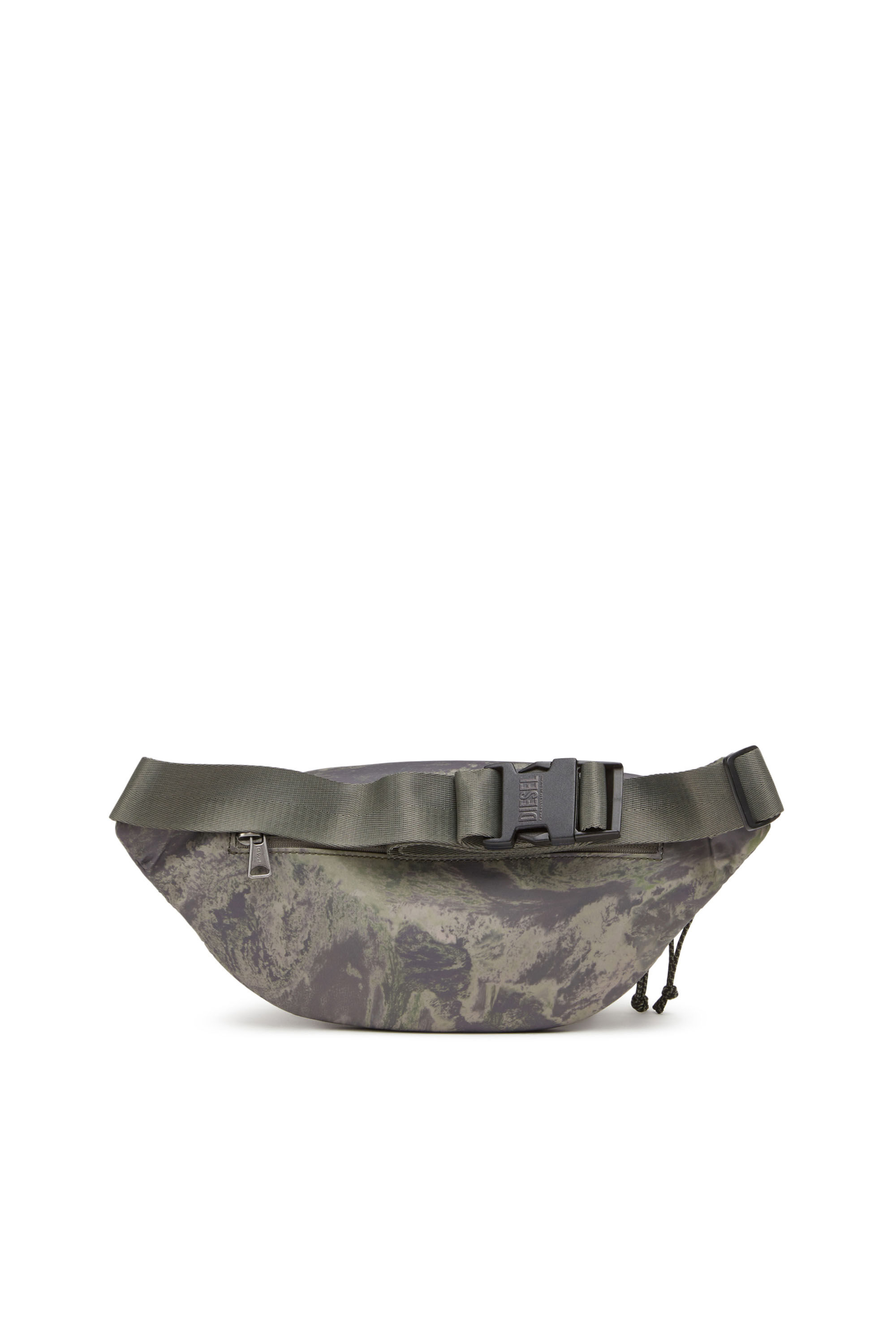 Diesel - RAVE BELTBAG X, Male's Rave Beltbag X - Belt bag in recycled earth-print fabric in Green - 3