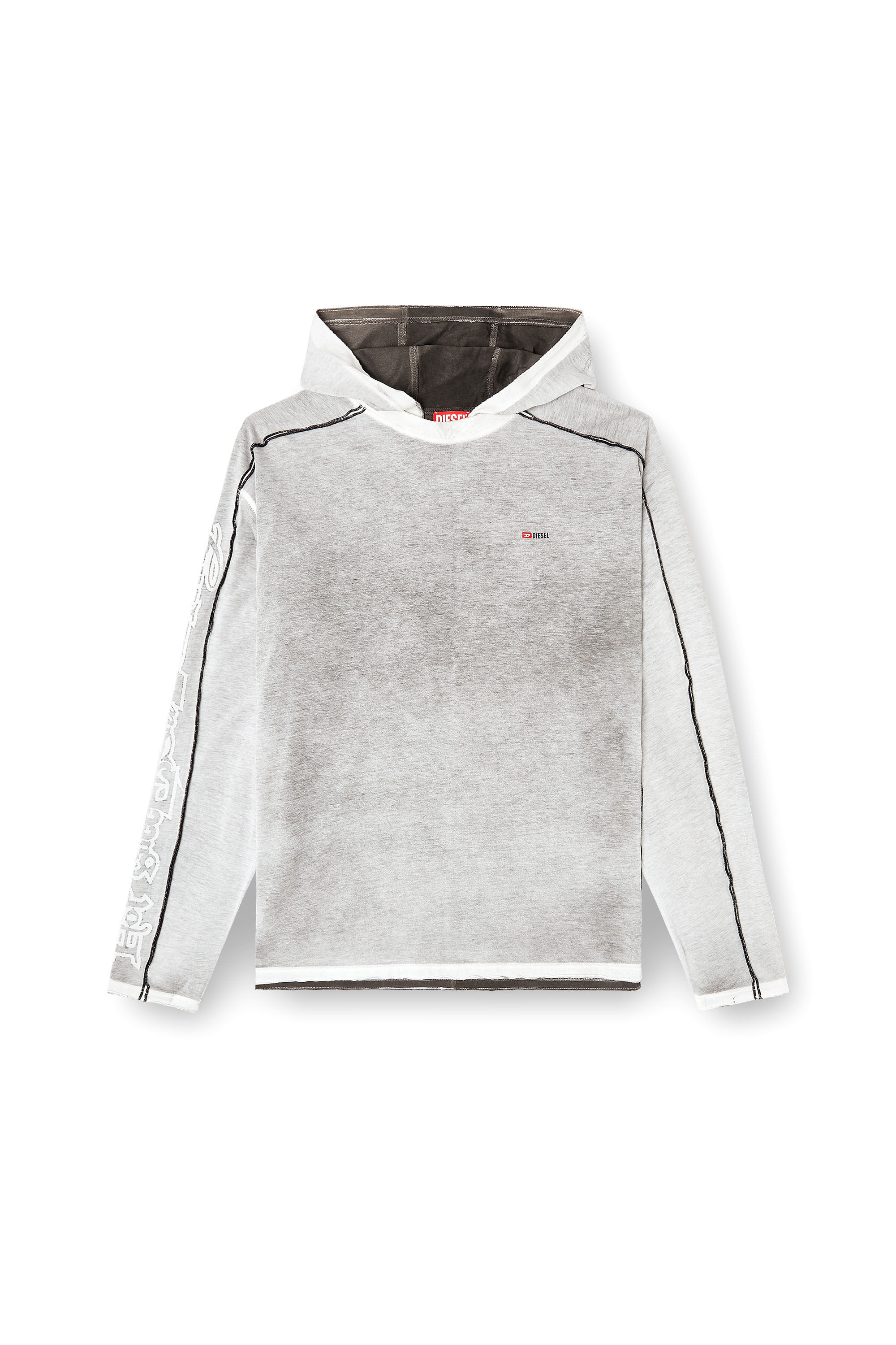 Men's Cotton hoodie with colour spray | Multicolor | Diesel US