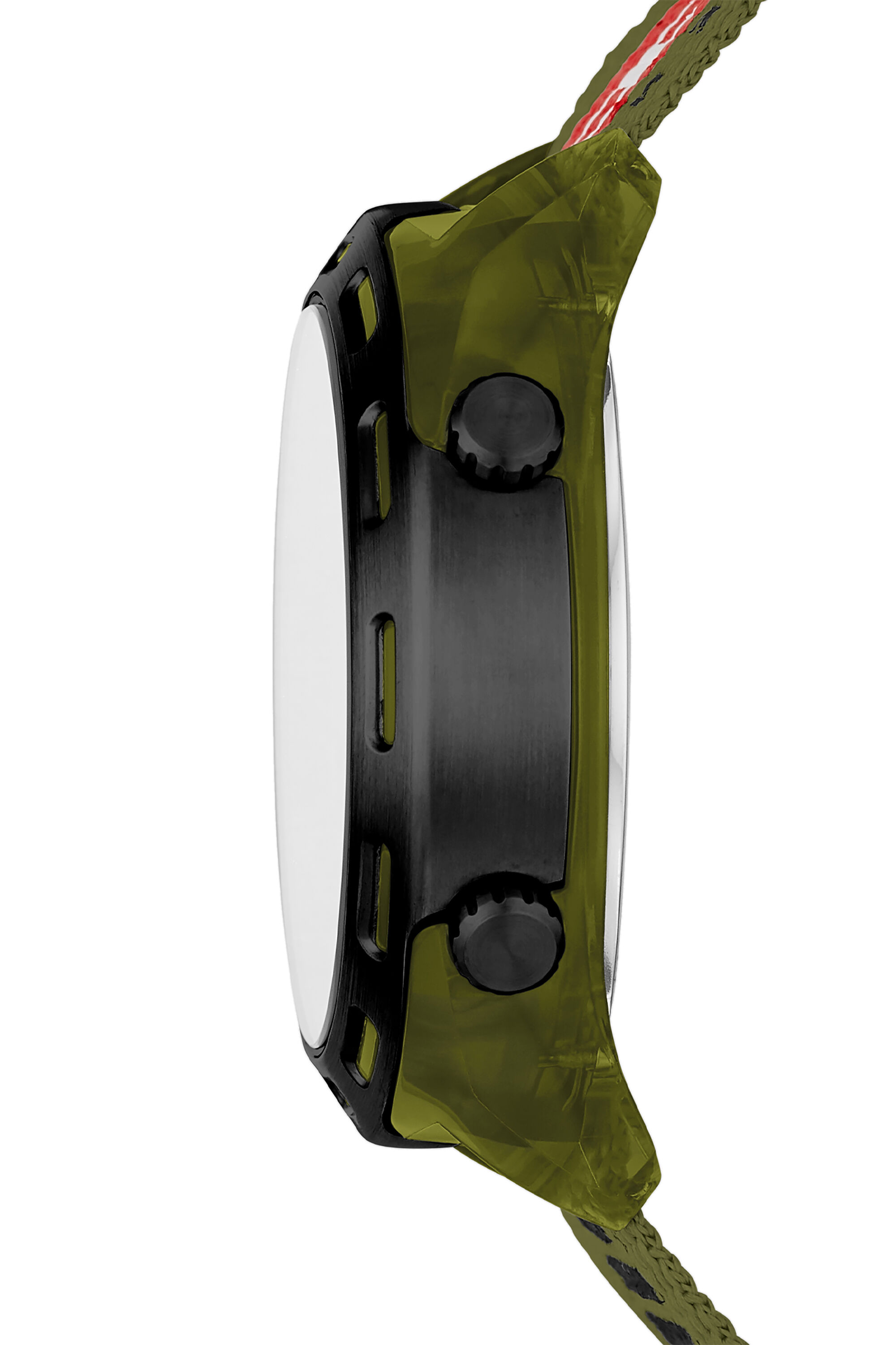 Diesel - DZ1939, Reloj Crusher digital con pulsera verde militar en nailon Unisex in Verde - 2