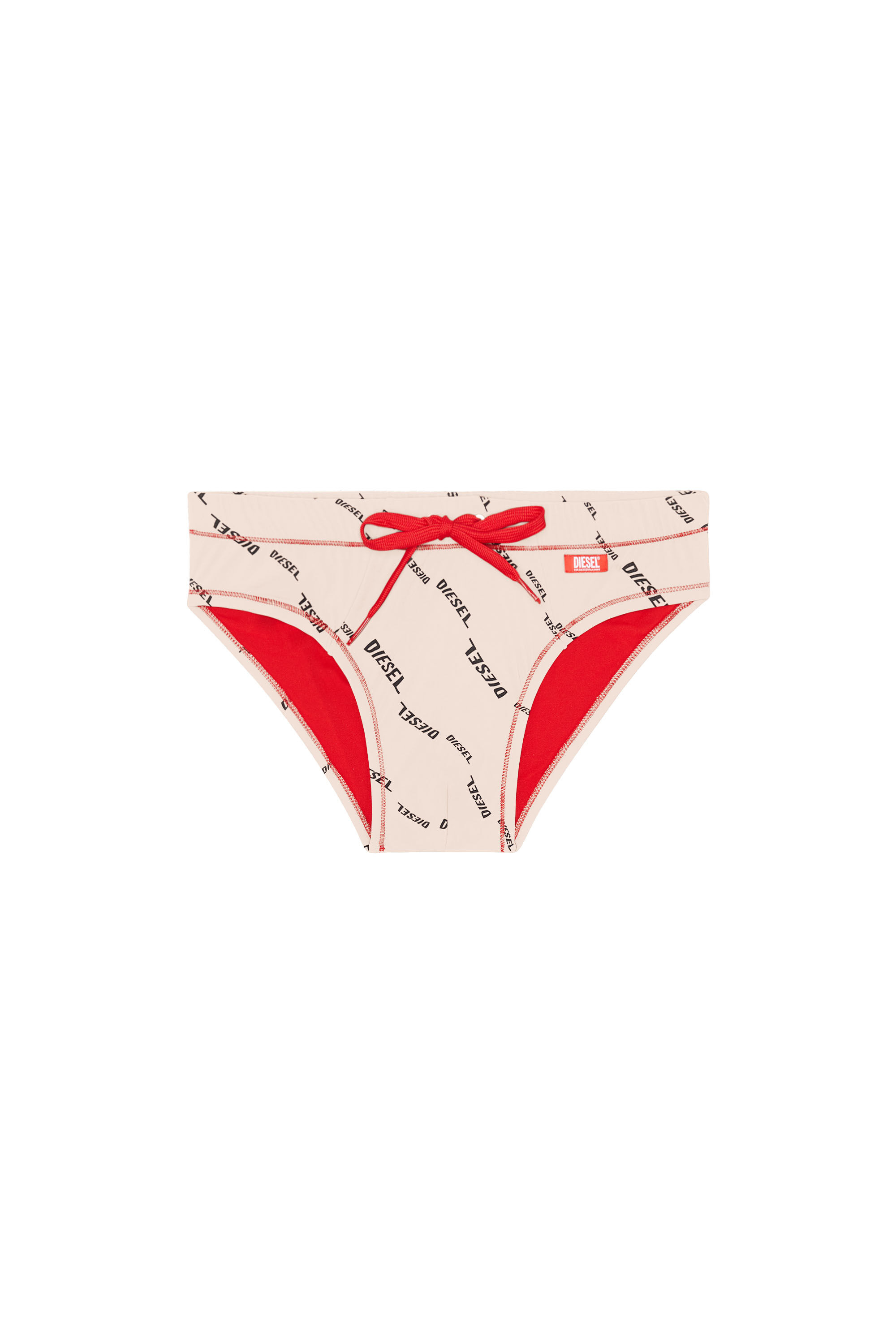 Diesel - BMBR-ALFIE, Slip de bain nude avec imprimé logo Homme in Rose - 1