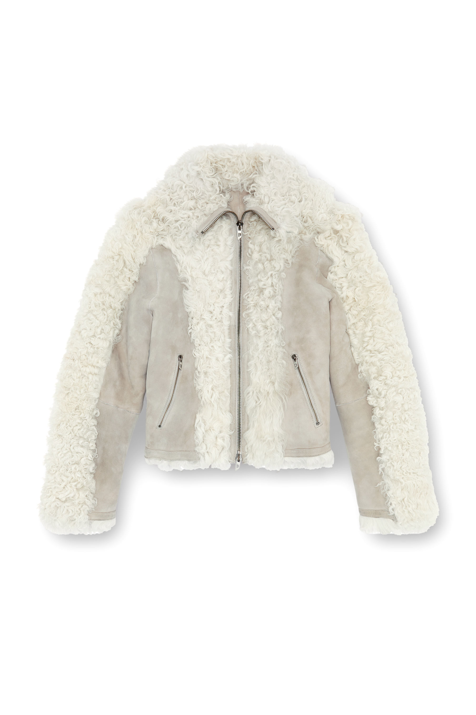 Diesel - L-AUREL, Female's Shearling jacket in White - 2