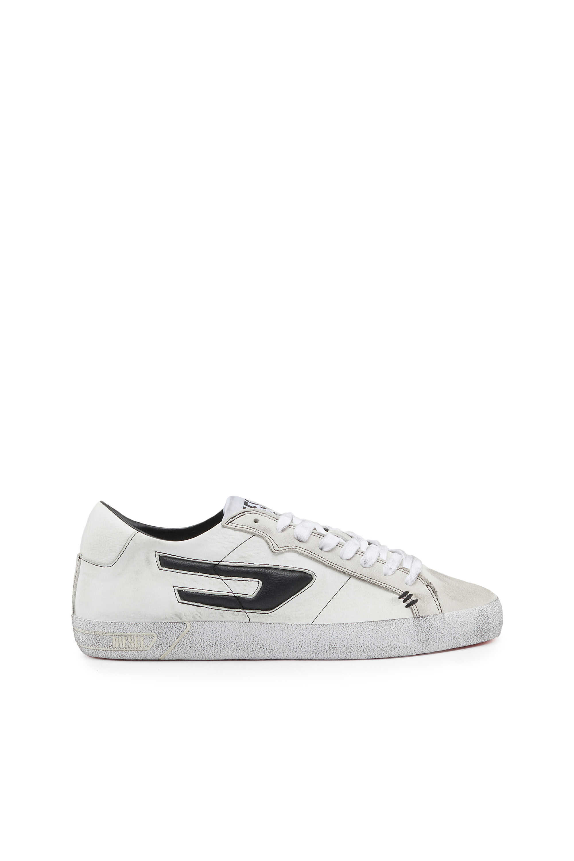 Diesel - S-LEROJI LOW W, Female's S-Leroji Low W - Low-top leather sneakers with D logo in White - 1