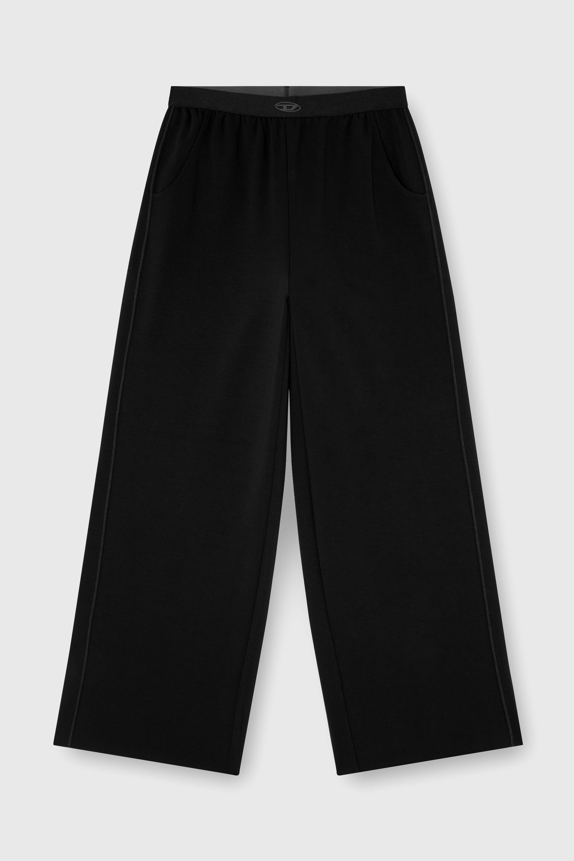 Diesel - ALYSA-UTLT, Woman's Track pants in light stretch scuba in Black - 4