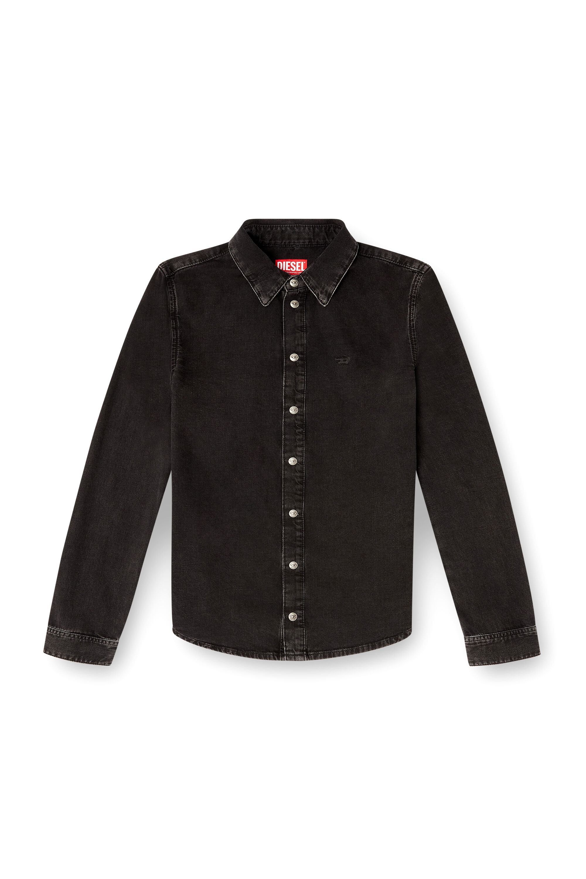Women's Denim shirt with contrasting stitching | Black | Diesel