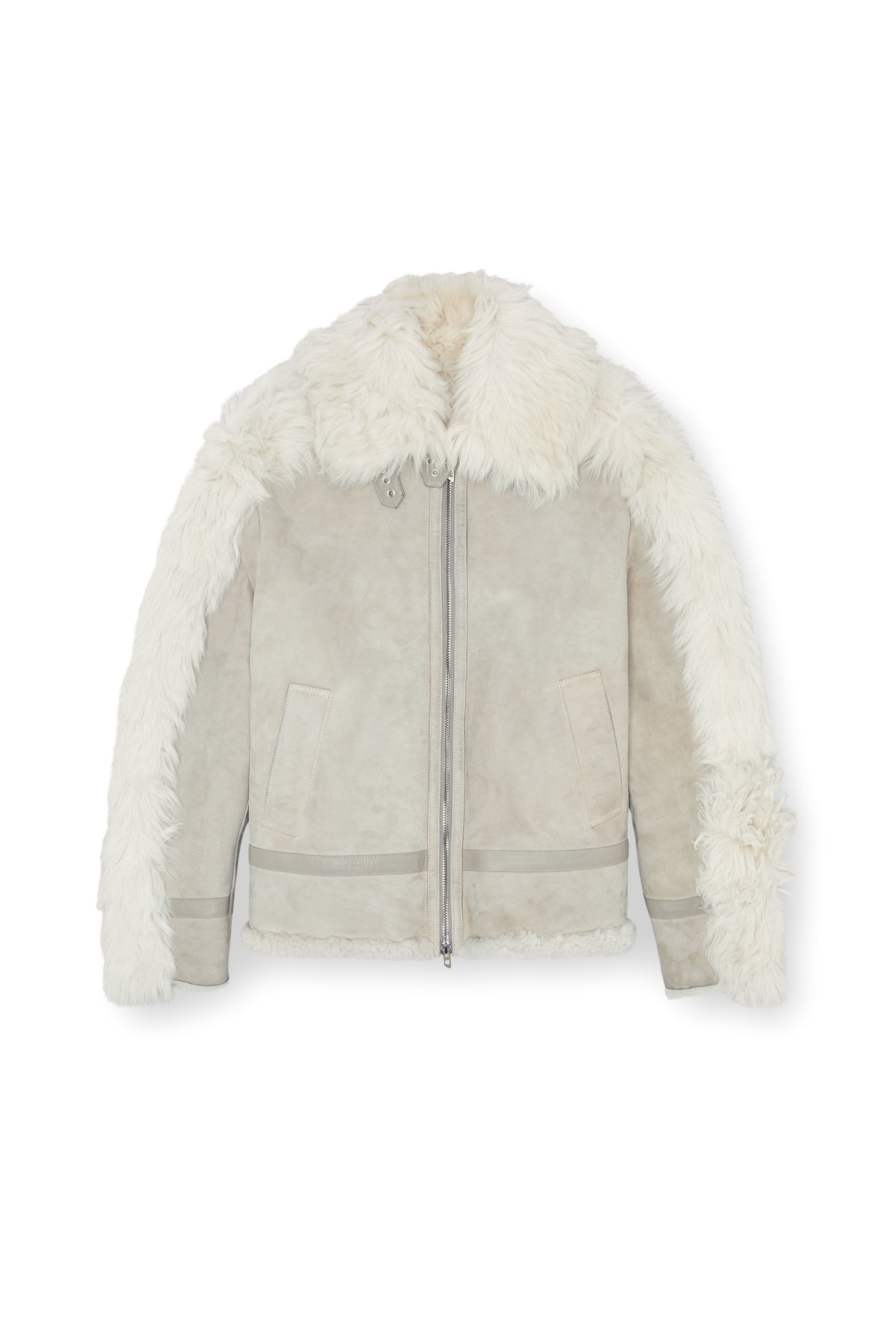 Diesel - L-OMER, Male's Shearling jacket in Grey - 2