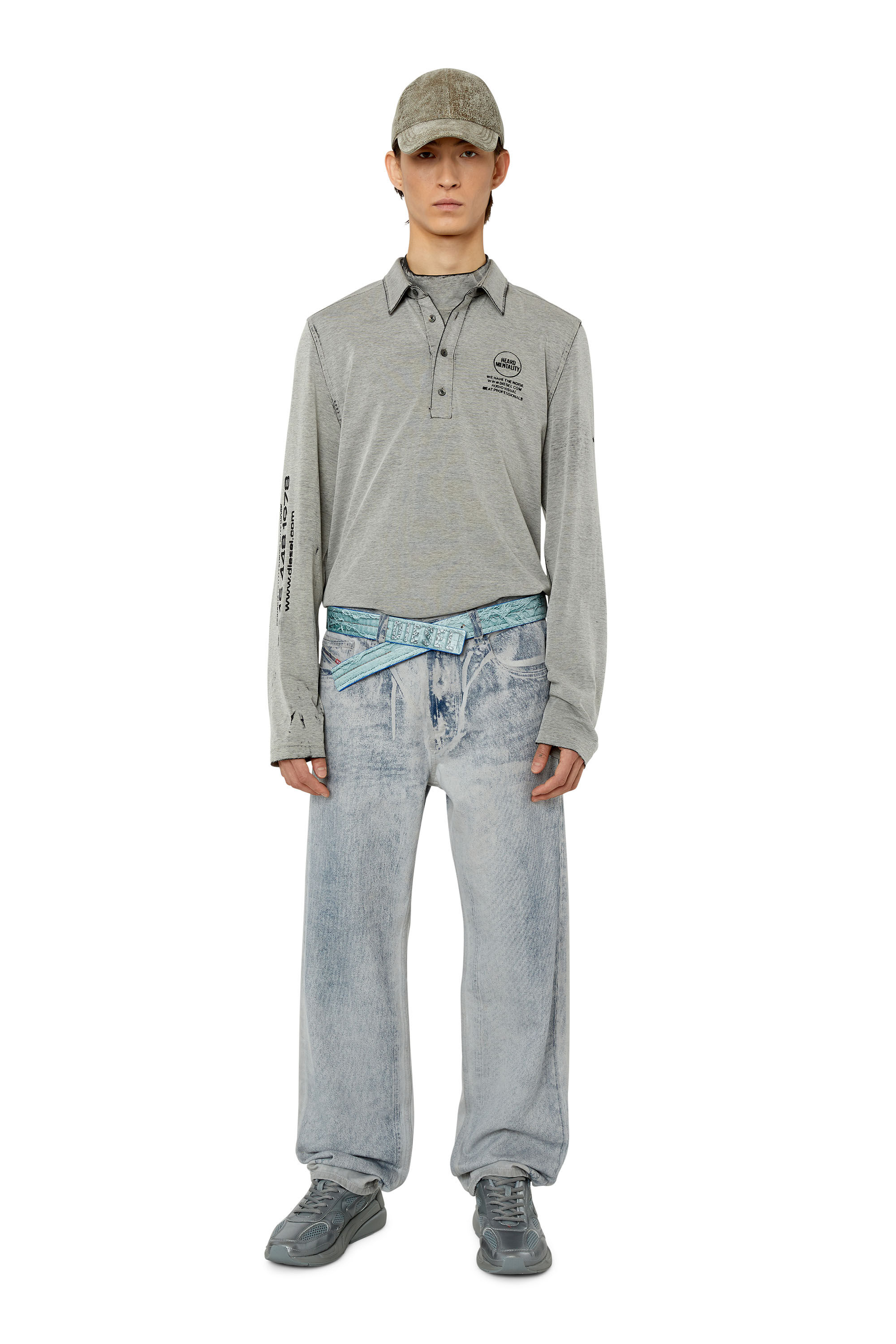 Diesel - Male's Straight Jeans 2010 D-Macs 09F23, Light Grey - 1