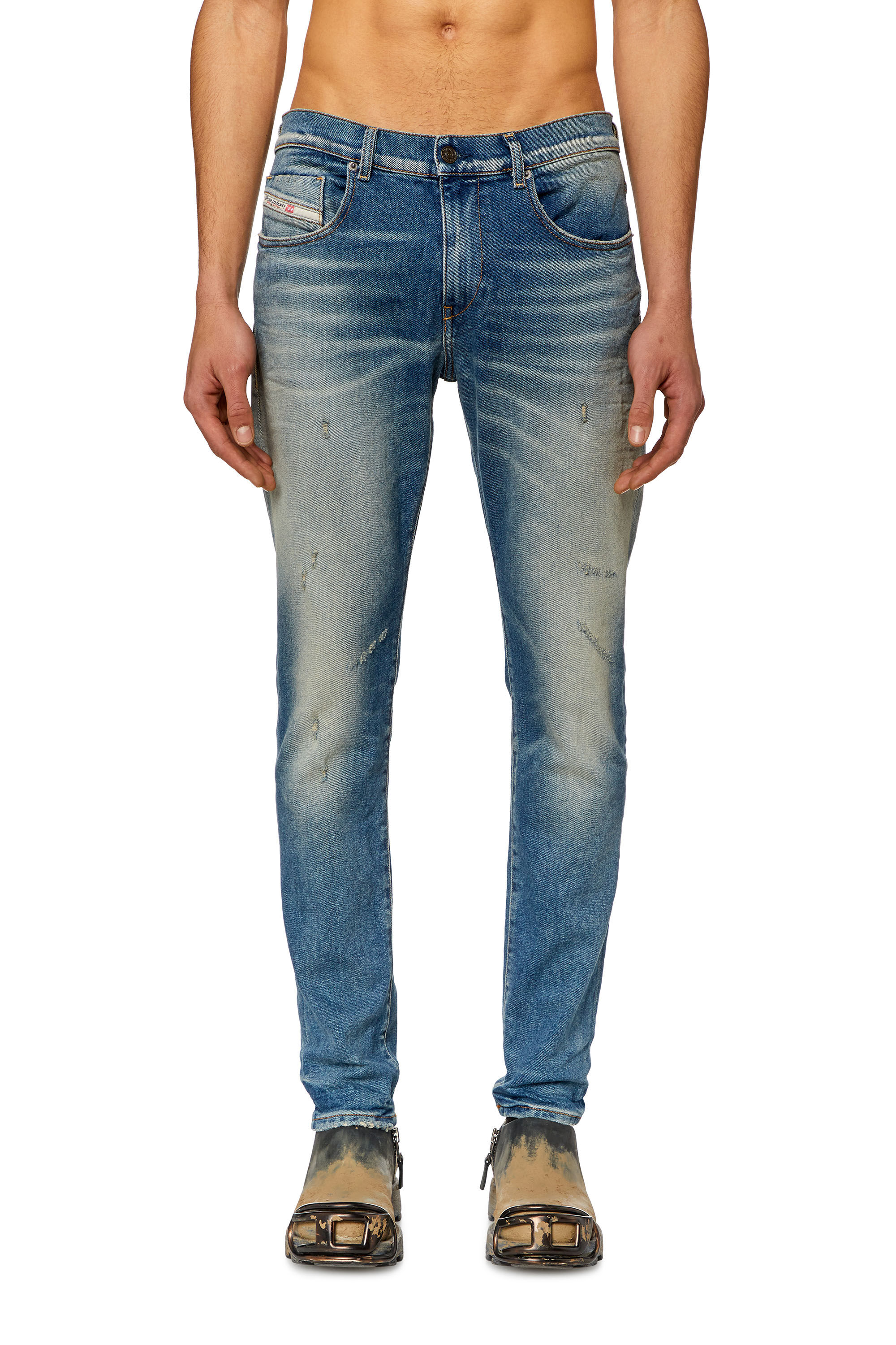 Diesel - Male's Slim Jeans 2019 D-Strukt 09H55, Light Blue - 3