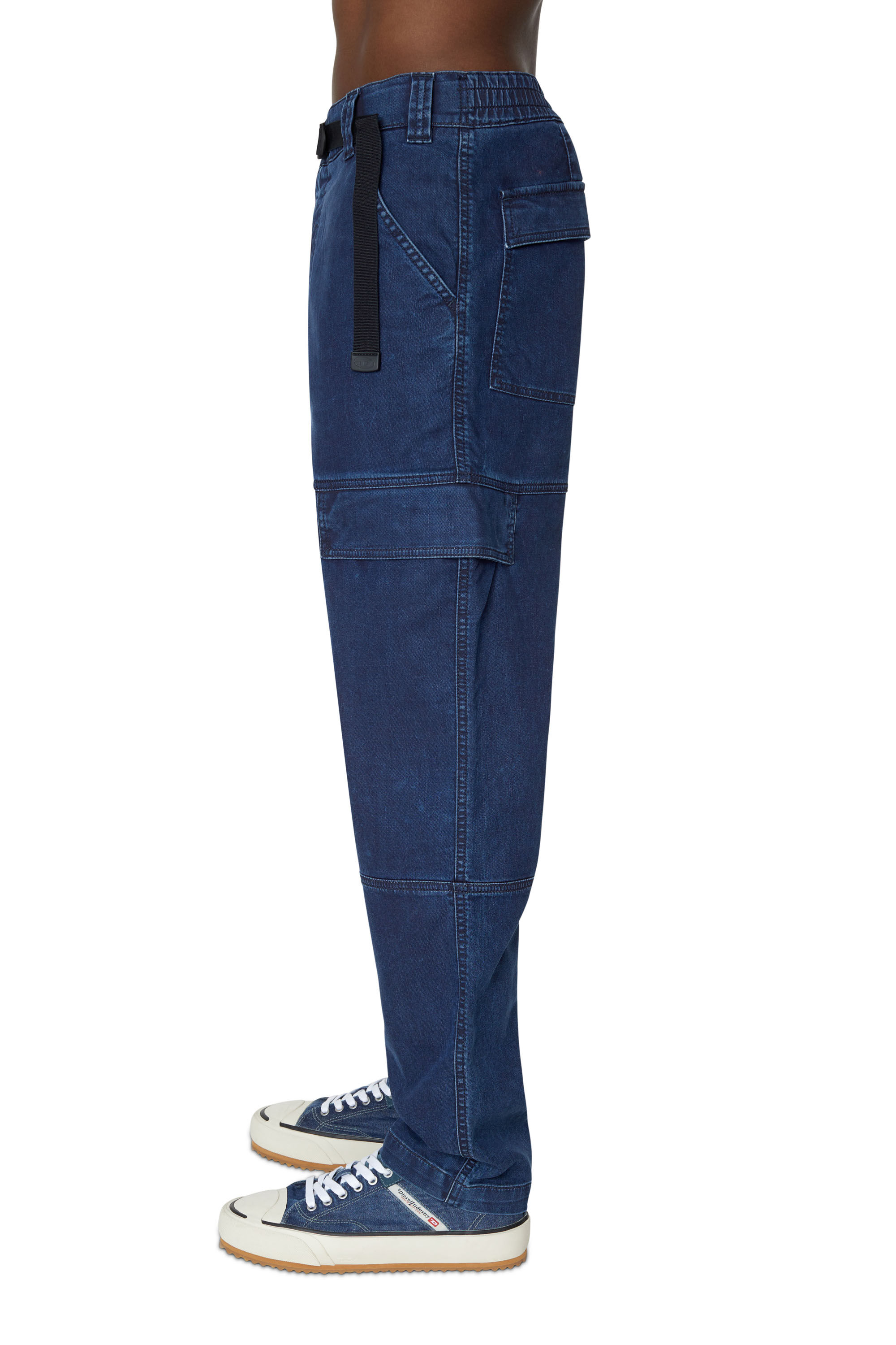 Diesel - Tapered 2030 D-Krooley Joggjeans® 069ZJ, Male's Tapered 2030 D-Krooley Joggjeans® in Dark Blue - 5