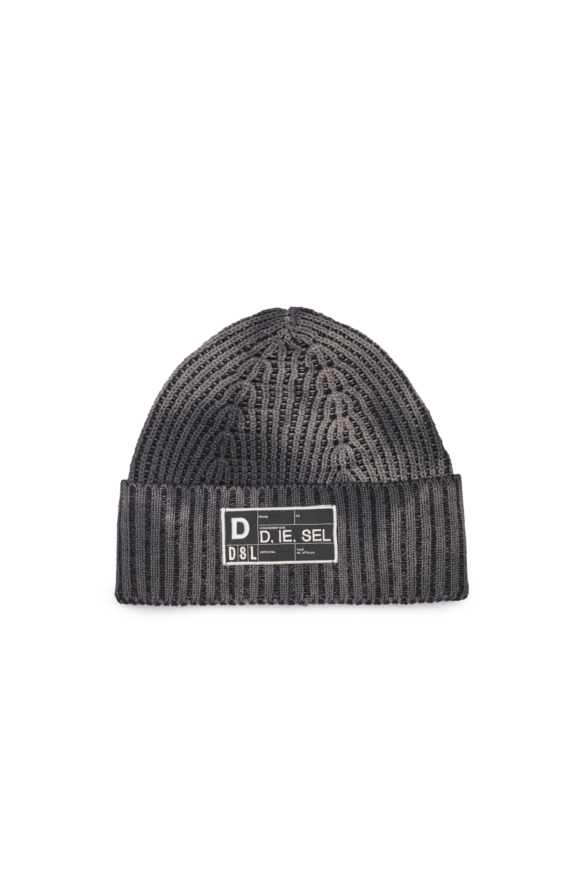 Women's Cotton beanie with bad-dye effect | Black | Diesel