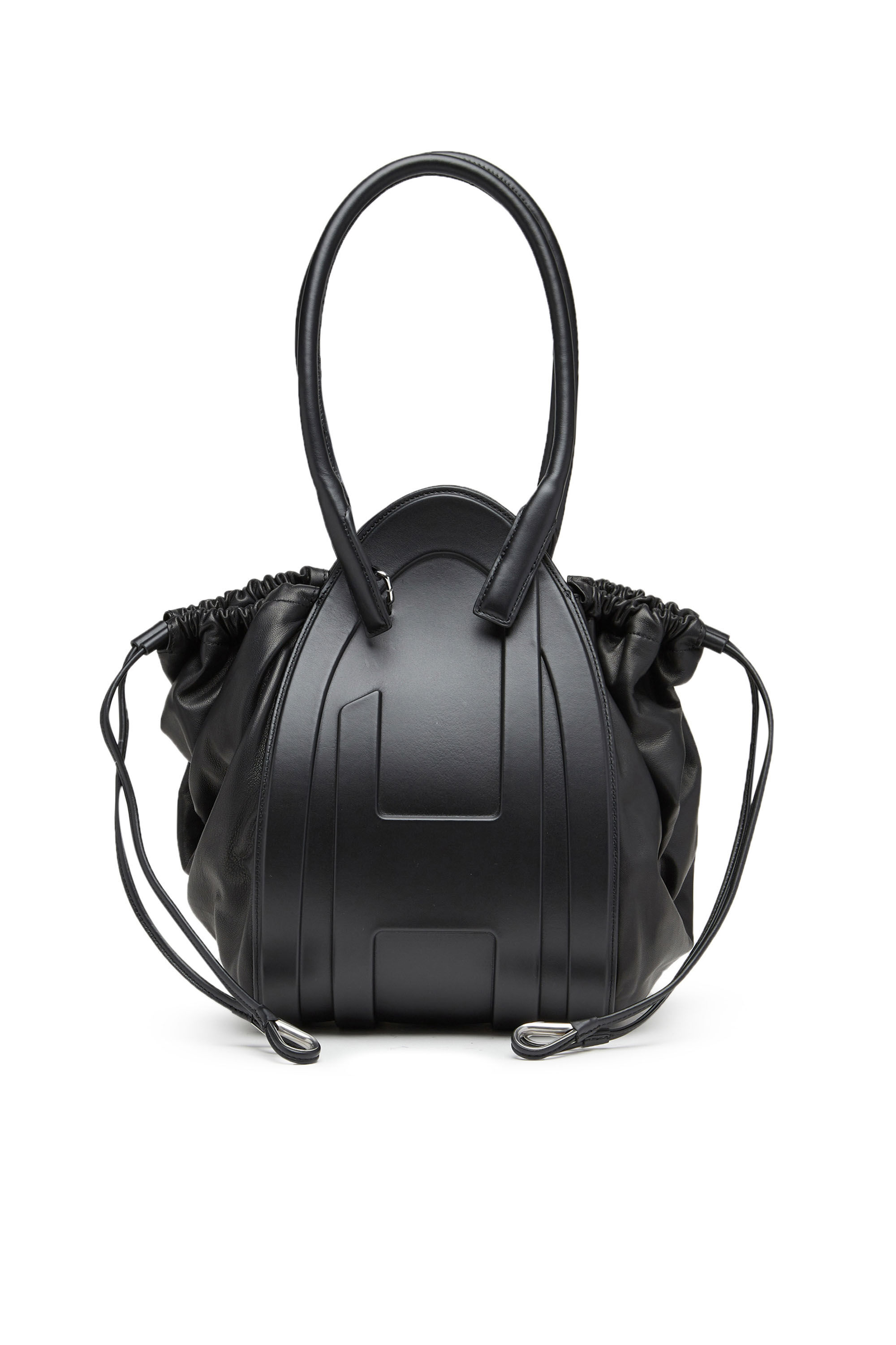Diesel - 1DR-FOLD M, Female's 1DR-Fold M-Shoulder bag with maxi embossed logo in Black - 1