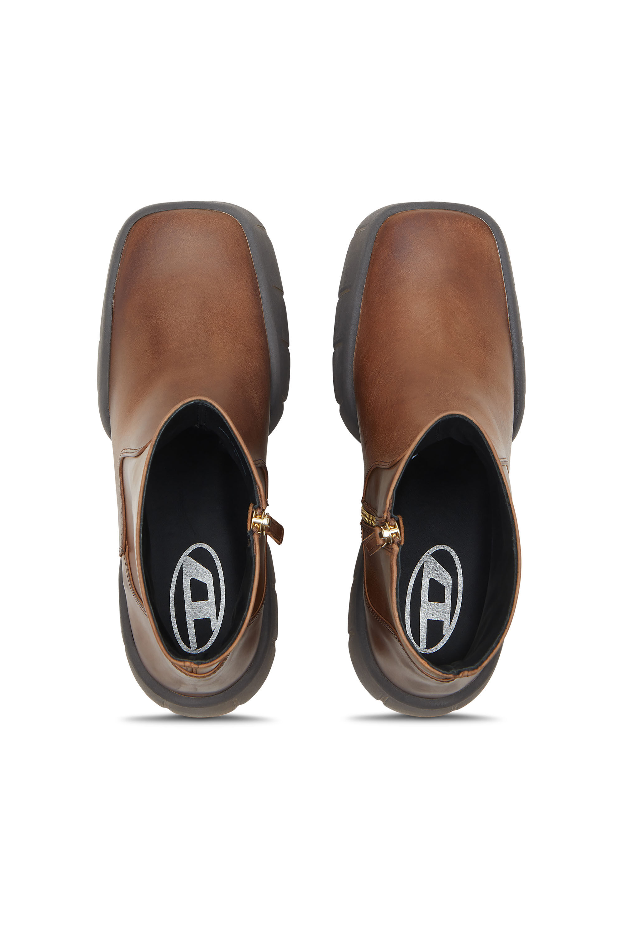 Men's D-Tex-Oiled leather ankle boots with split sole | Brown | Diesel