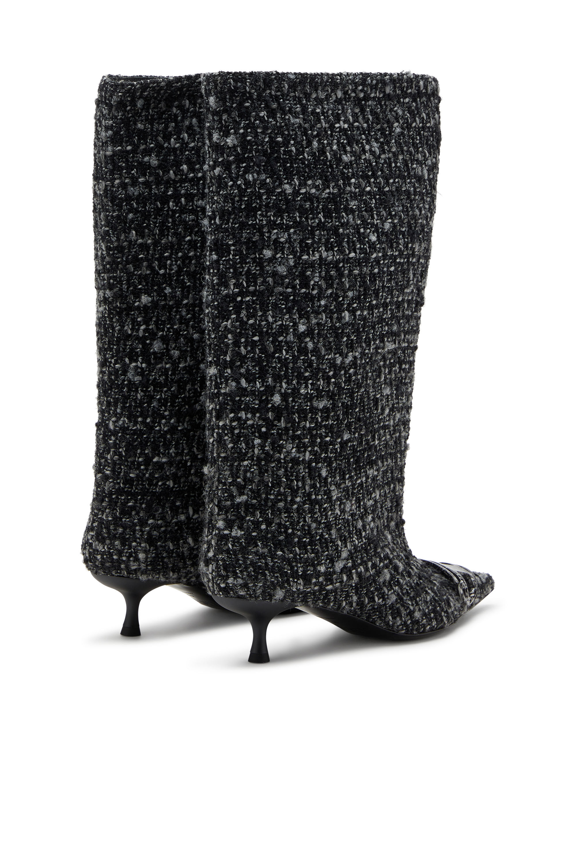 Diesel - D-VENUS 40 KB TUBE, Female's D-Venus-Bouclé  knee-high boots in Black - 3