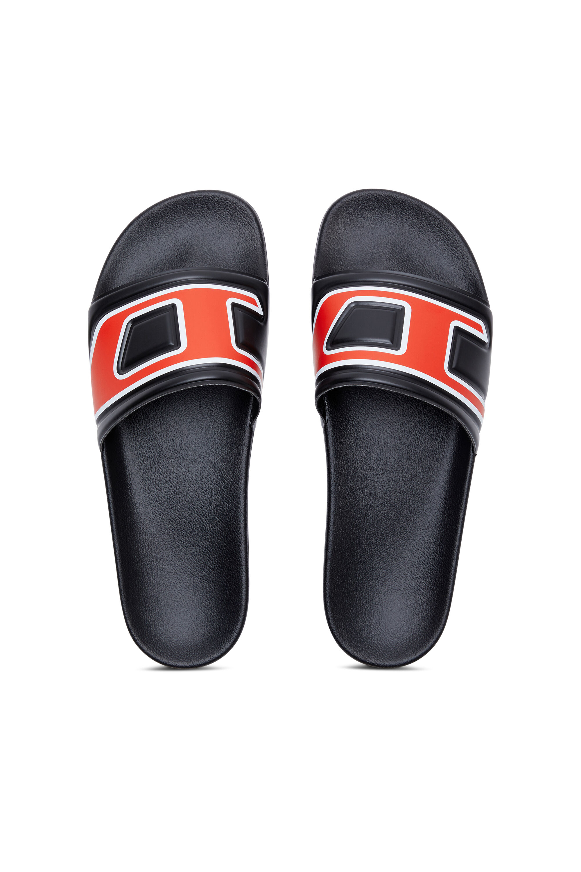 Diesel - SA-MAYEMI D, Sa-Mayemi-Claquettes de piscine avec logo D intégré Homme in Noir - 4