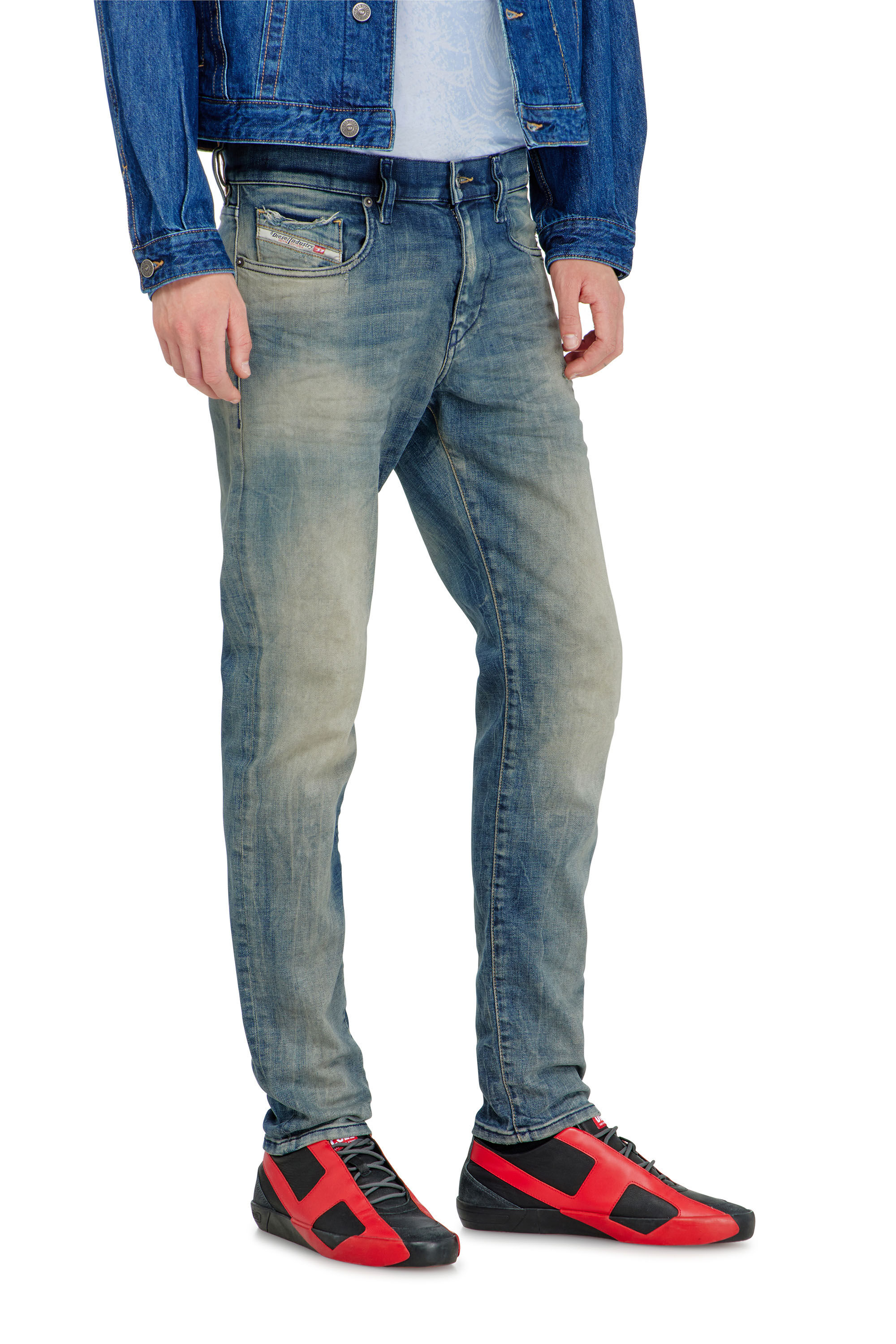 Diesel - Slim Jeans 2019 D-Strukt 09N45 Homme, Bleu moyen - Image 6