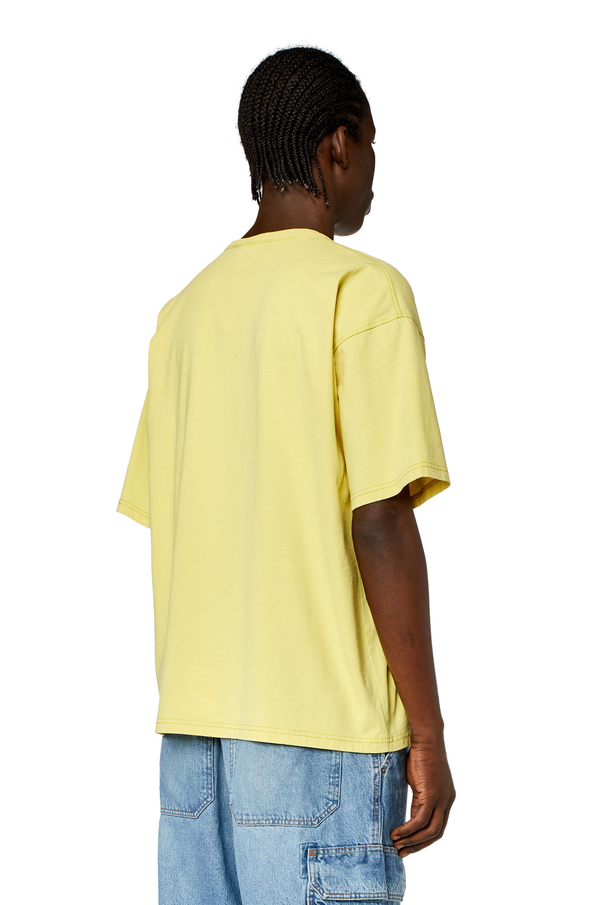 Men's T-shirt with Die For Success embroidery | Yellow | Diesel