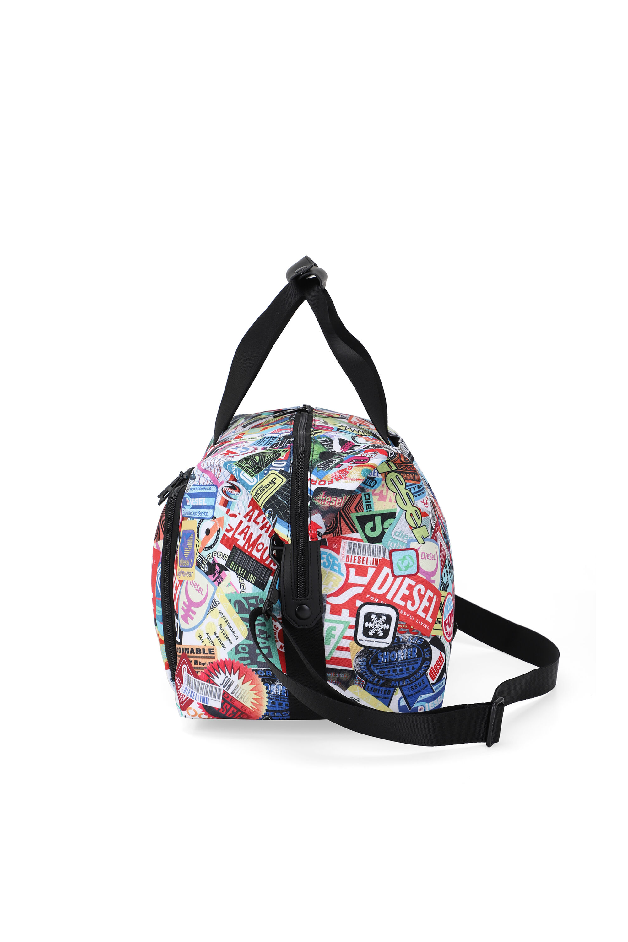 Women's Pratical duffle bag with stickers | Multicolor | Diesel