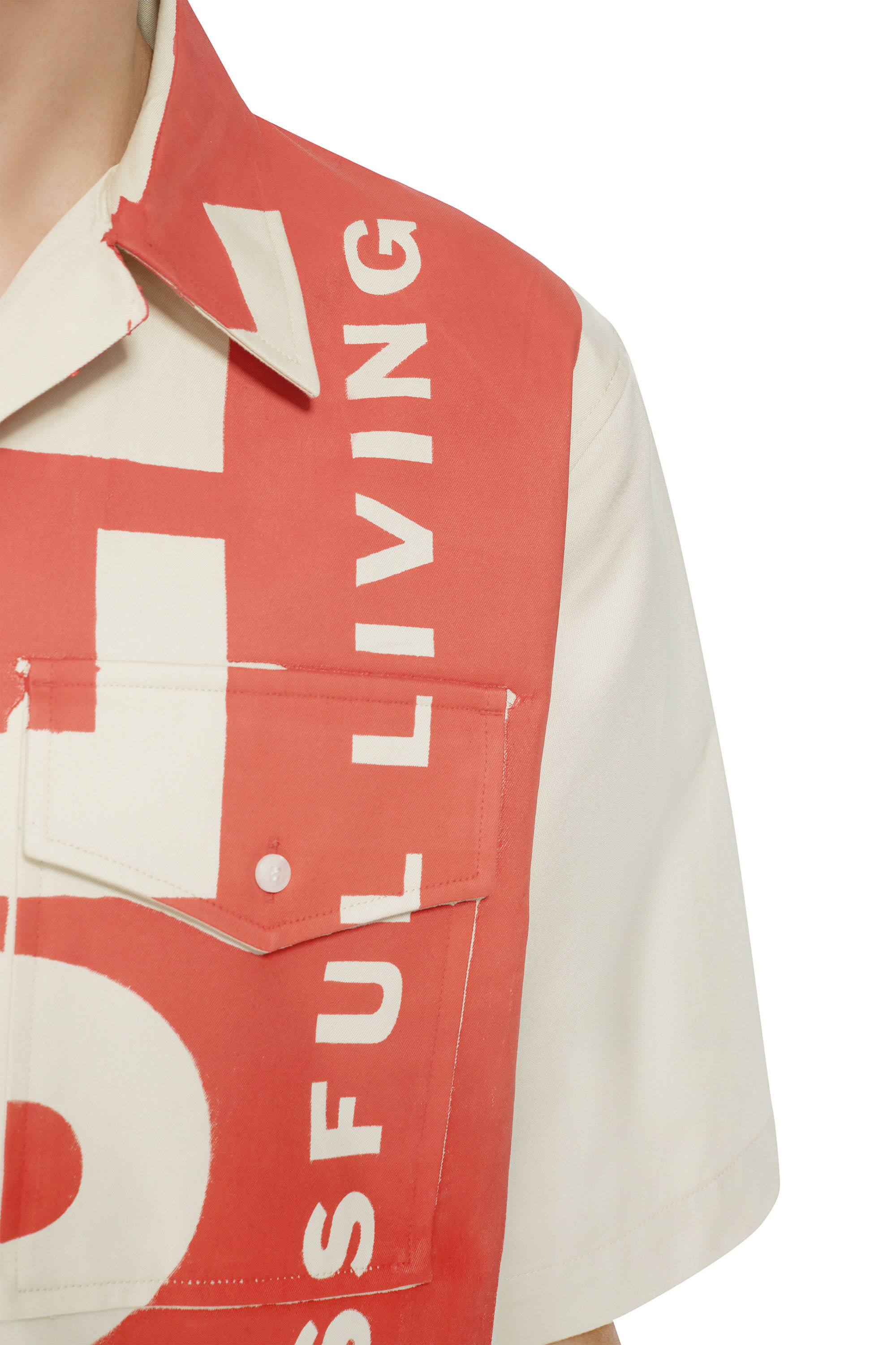 S-MAC-22 Man: Bowling shirt with maxi logo print | Diesel