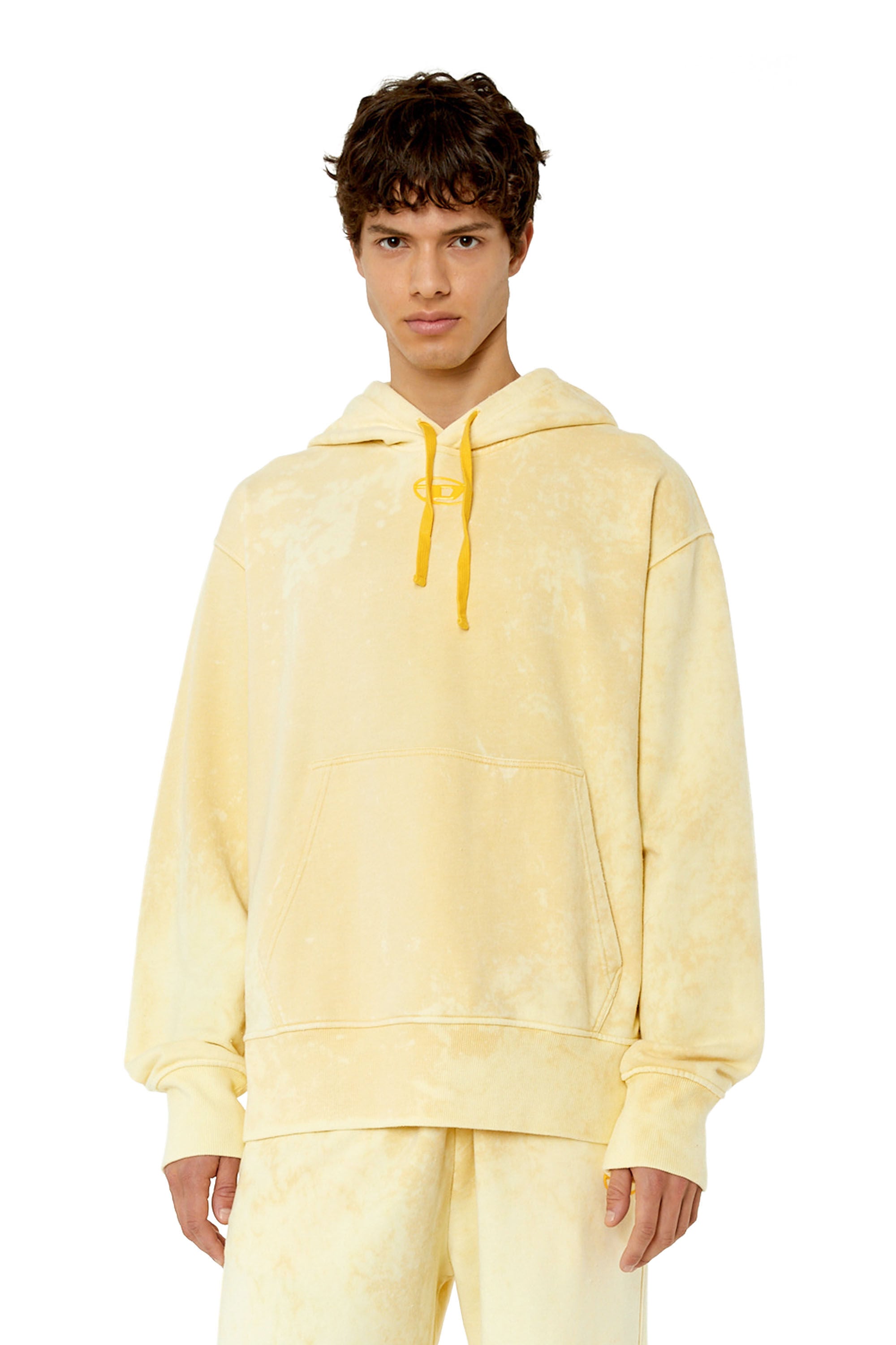 S-MACS-HOOD-G2 Man: Oversized faded hoodie with logo | Diesel