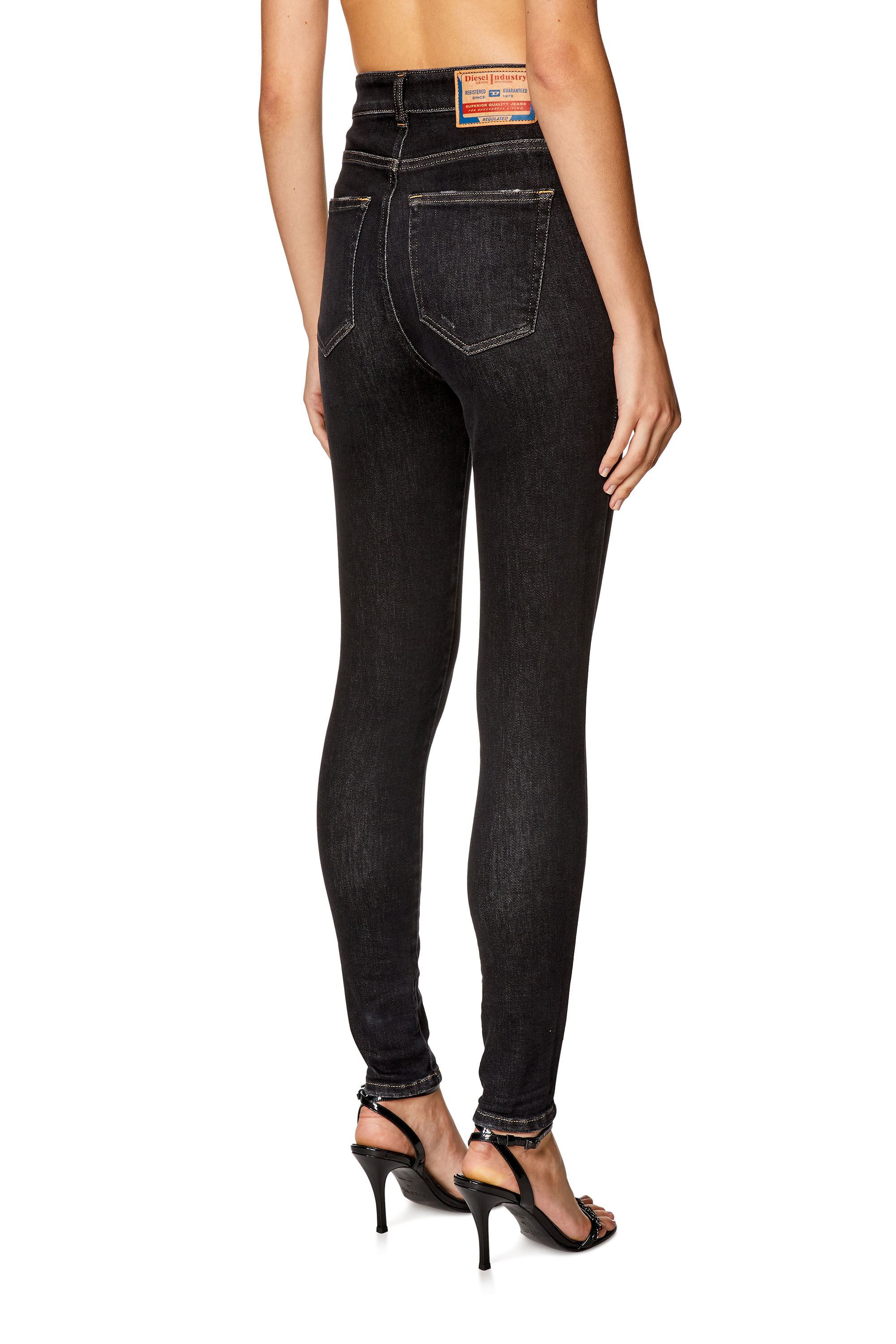 Women's Skinny Jeans | Black/Dark grey | Diesel 1984 Slandy-High
