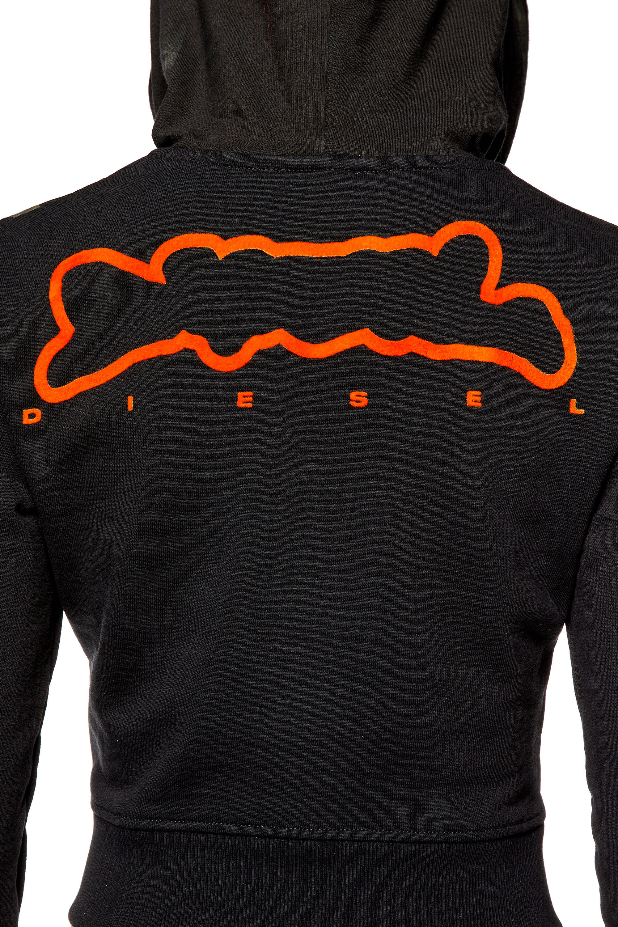 Diesel - F-SLIMMY-HOOD, Camiseta con estampado con efecto de pliegues Mujer in Multicolor - 5