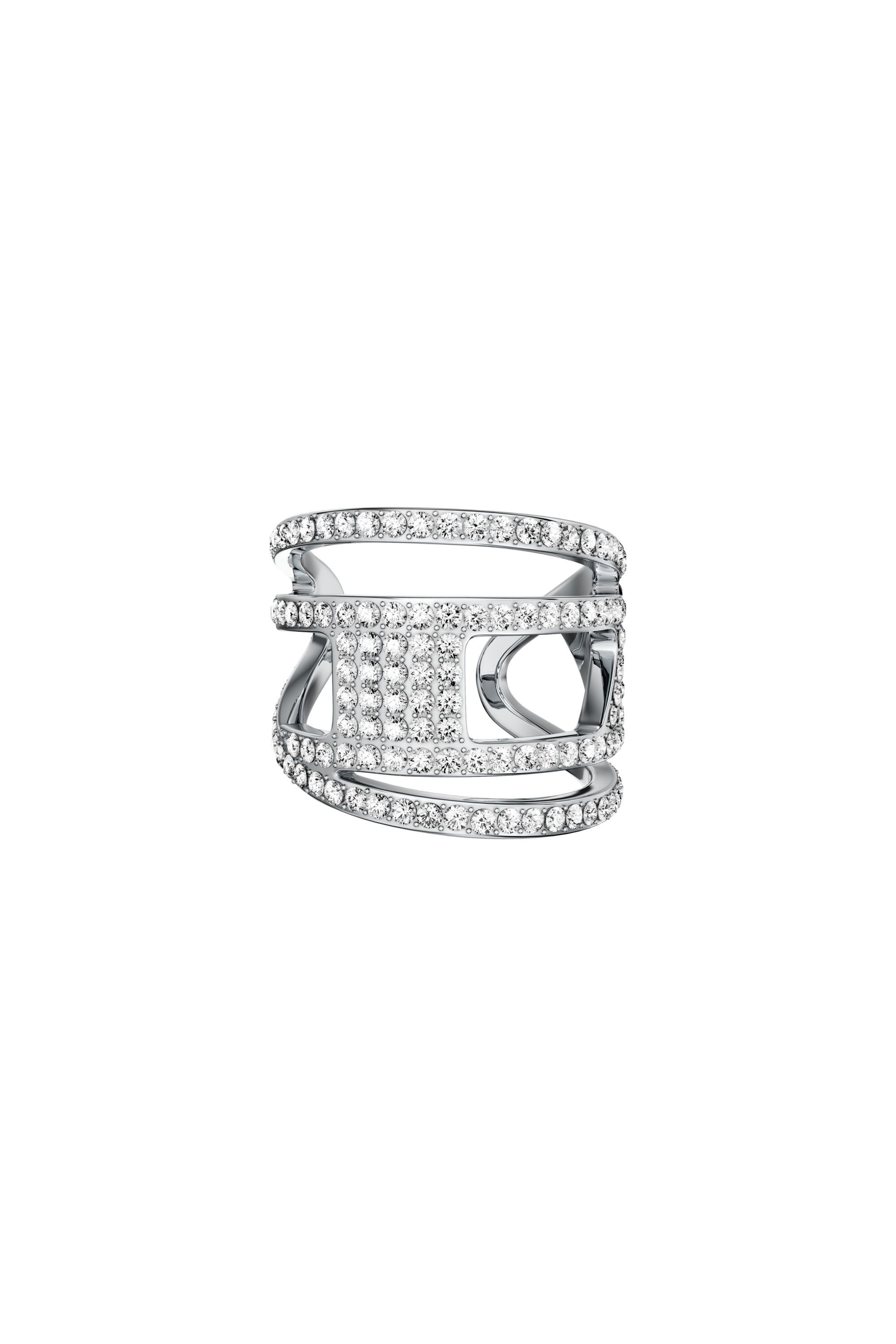 Diesel - DX1705040 JEWELLERY, Anillo D band de acero inoxidable con brillo Unisex in Plateado - 4