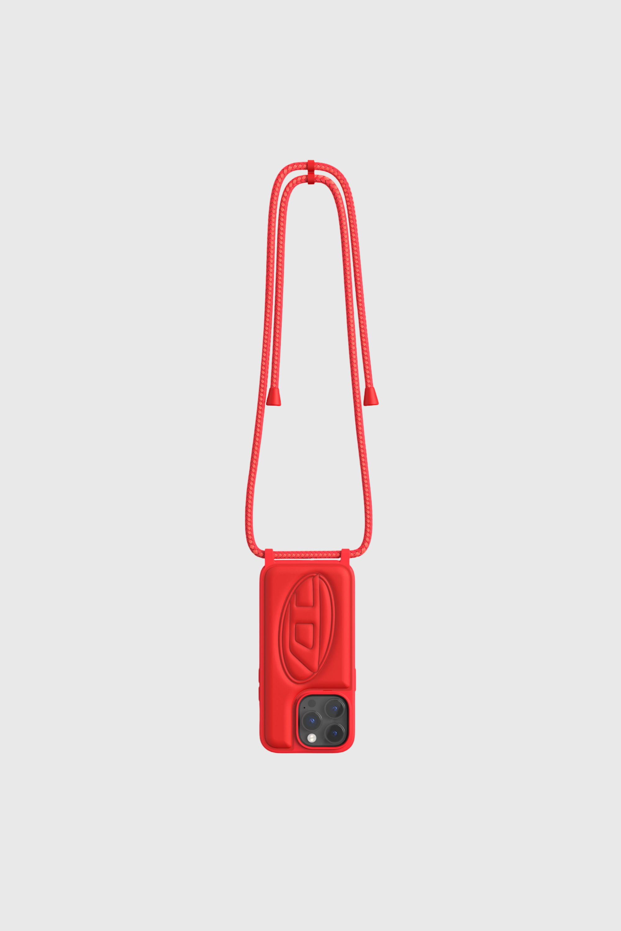 Diesel - 50279 NECKLACE CASE, Funda colgante oval Dpor iPhone 14 Pro Unisex in Rojo - 5