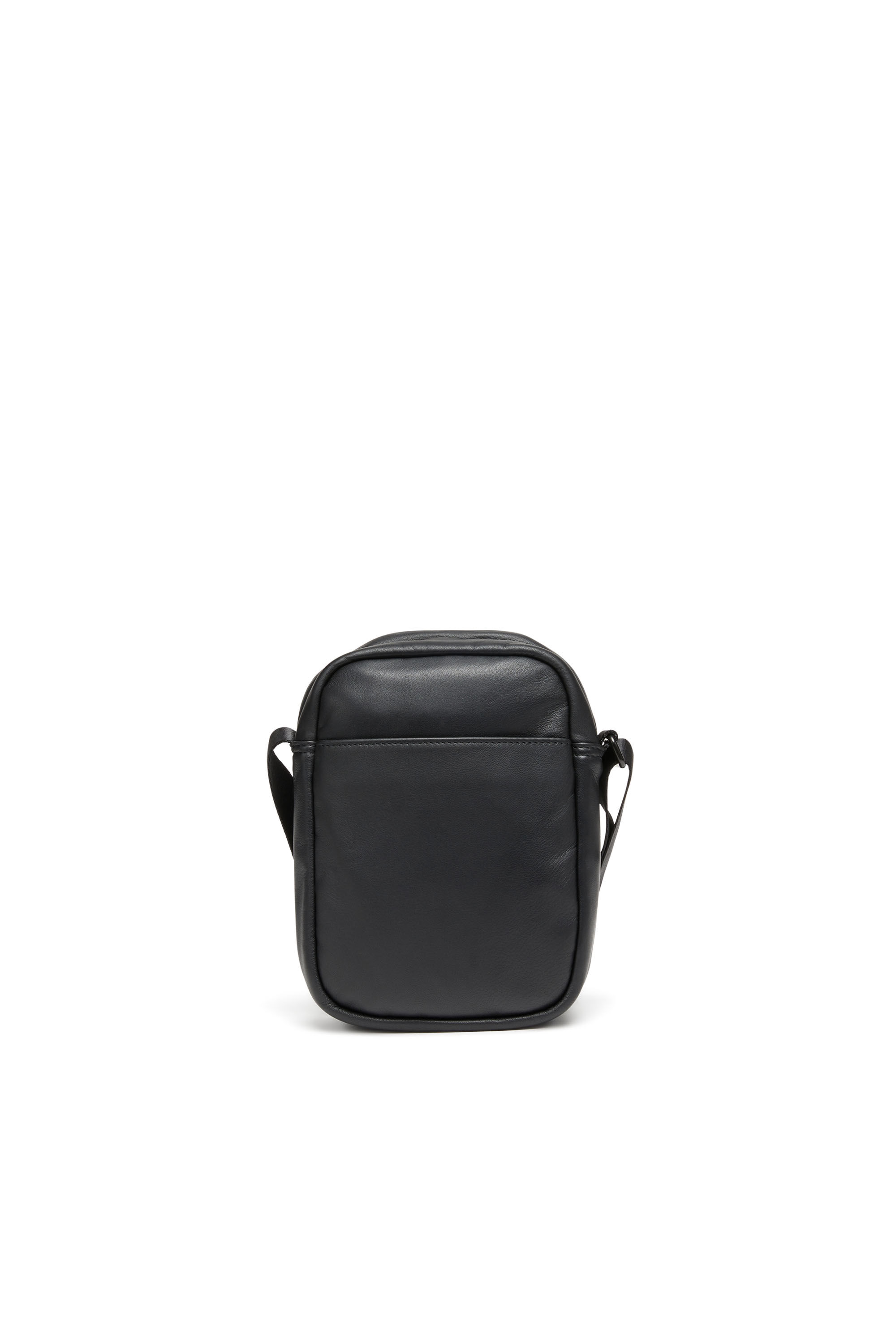 Diesel - RAVE CROSSBODY, Male's Rave-Leather crossbody bag with metal D in Black - 3