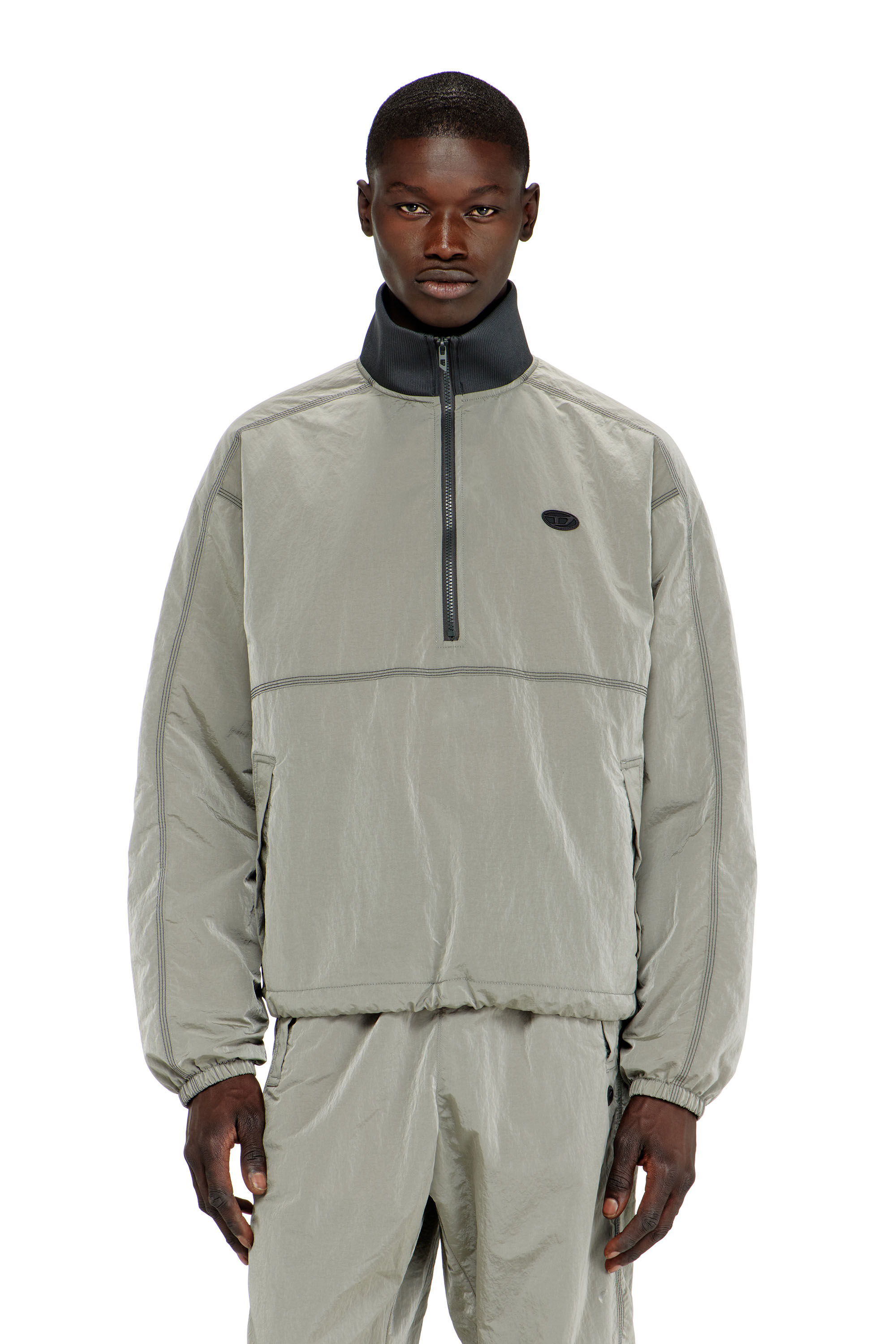 DIESEL ジャケット Men's Nylon jacket with crinkle effect | Grey | Diesel US