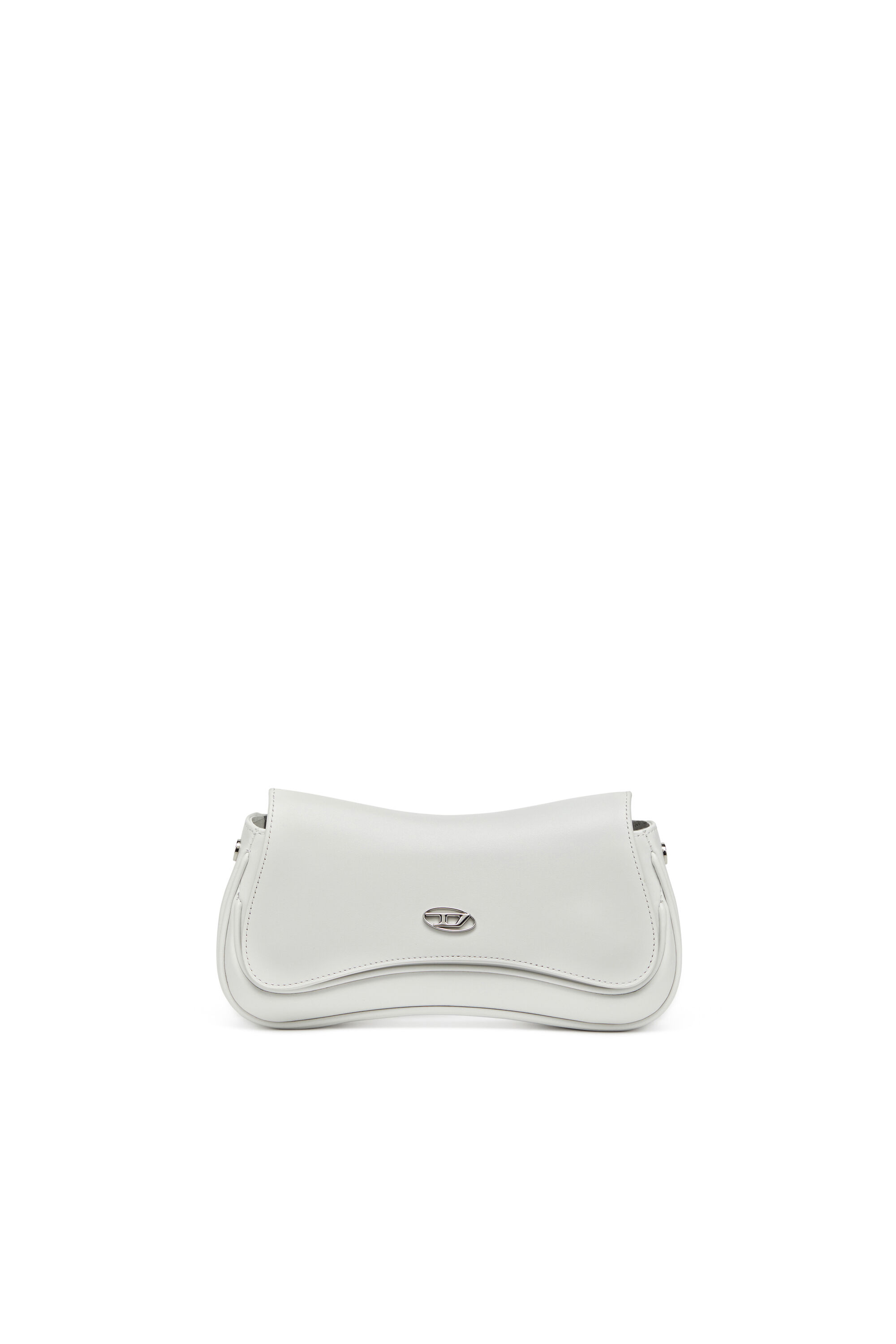 Diesel - PLAY CLUTCH, Female's Play-Semi gloss leather shoulder bag in White - 1