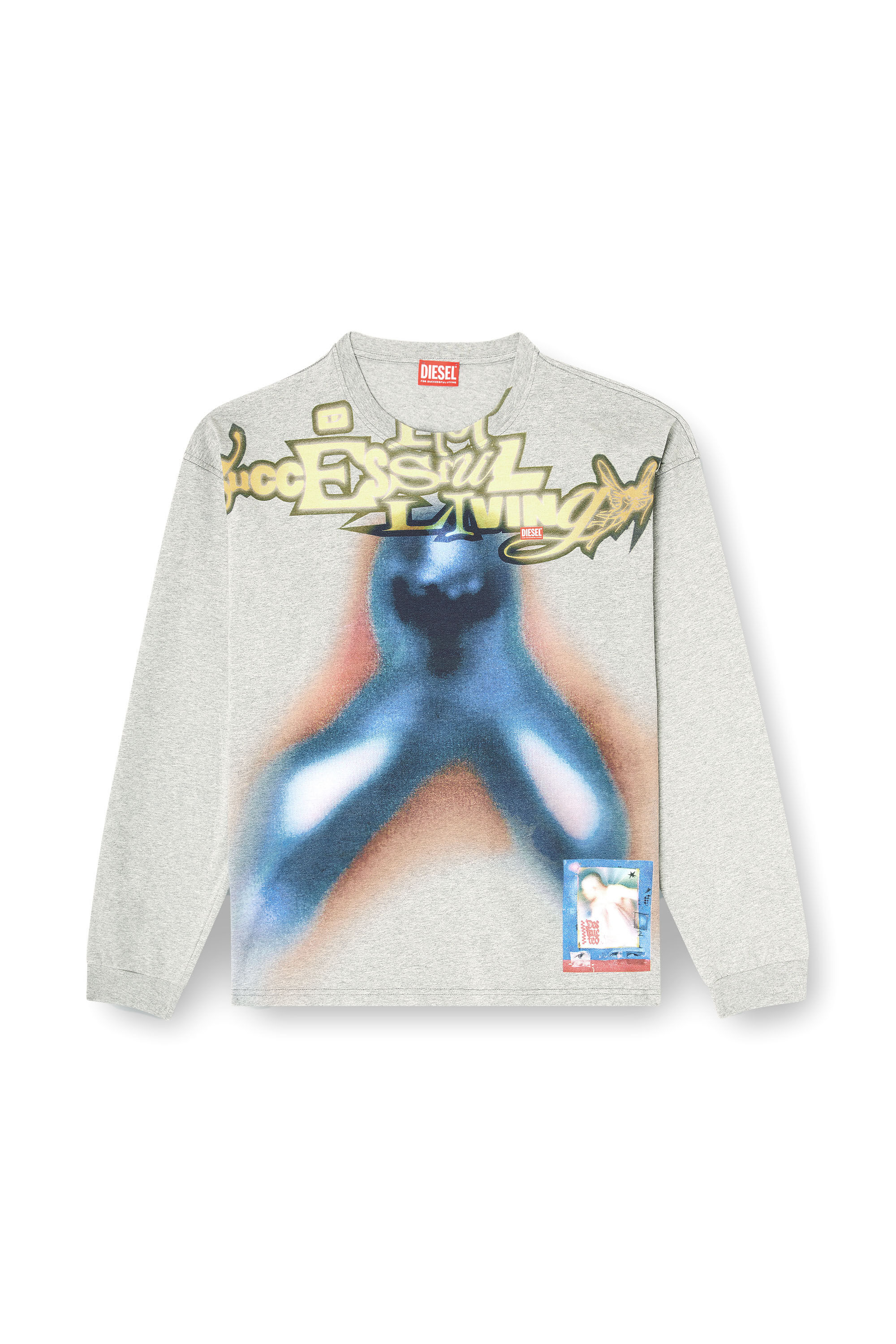 Men's Cotton T-shirt with digital print | Multicolor | Diesel US