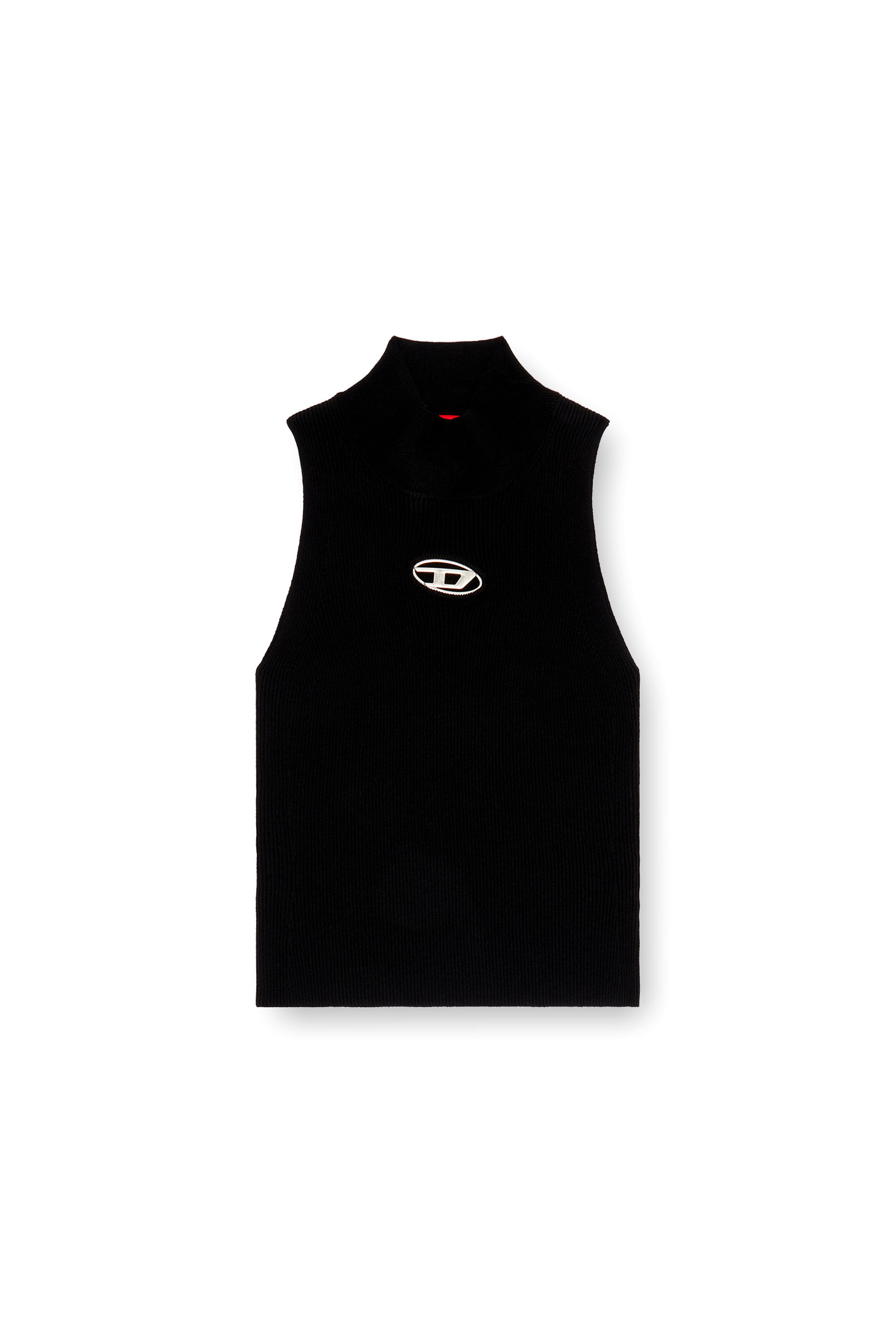 Women's Ribbed-knit turtleneck top | Multicolor | Diesel