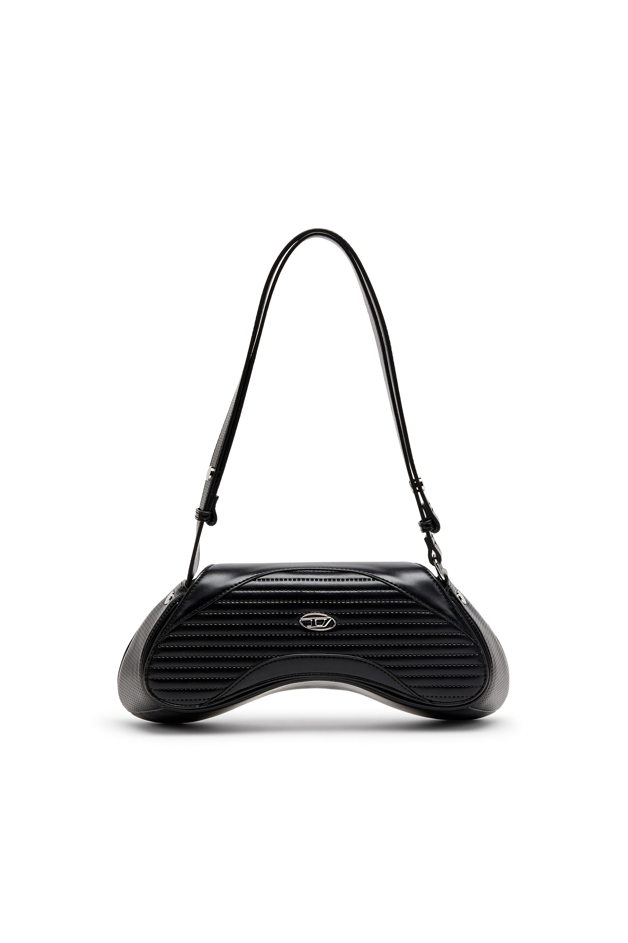 Diesel - PLAY CROSSBODY, Play - Bolso bandolera en PU acolchado perforado Mujer in Negro - 1