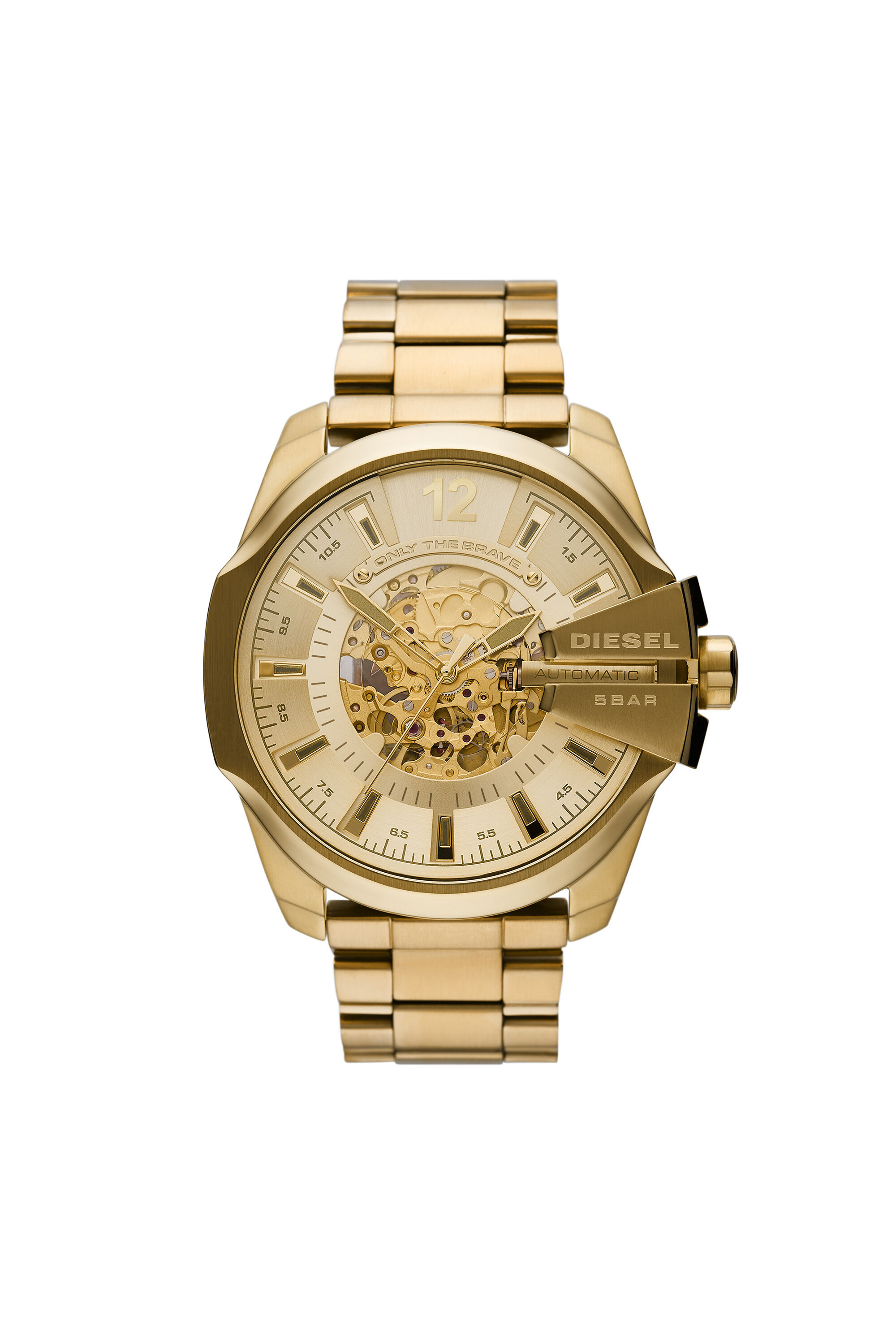 DZ7456 Man: Mega Chief automatic three-hand gold-tone watch | Diesel