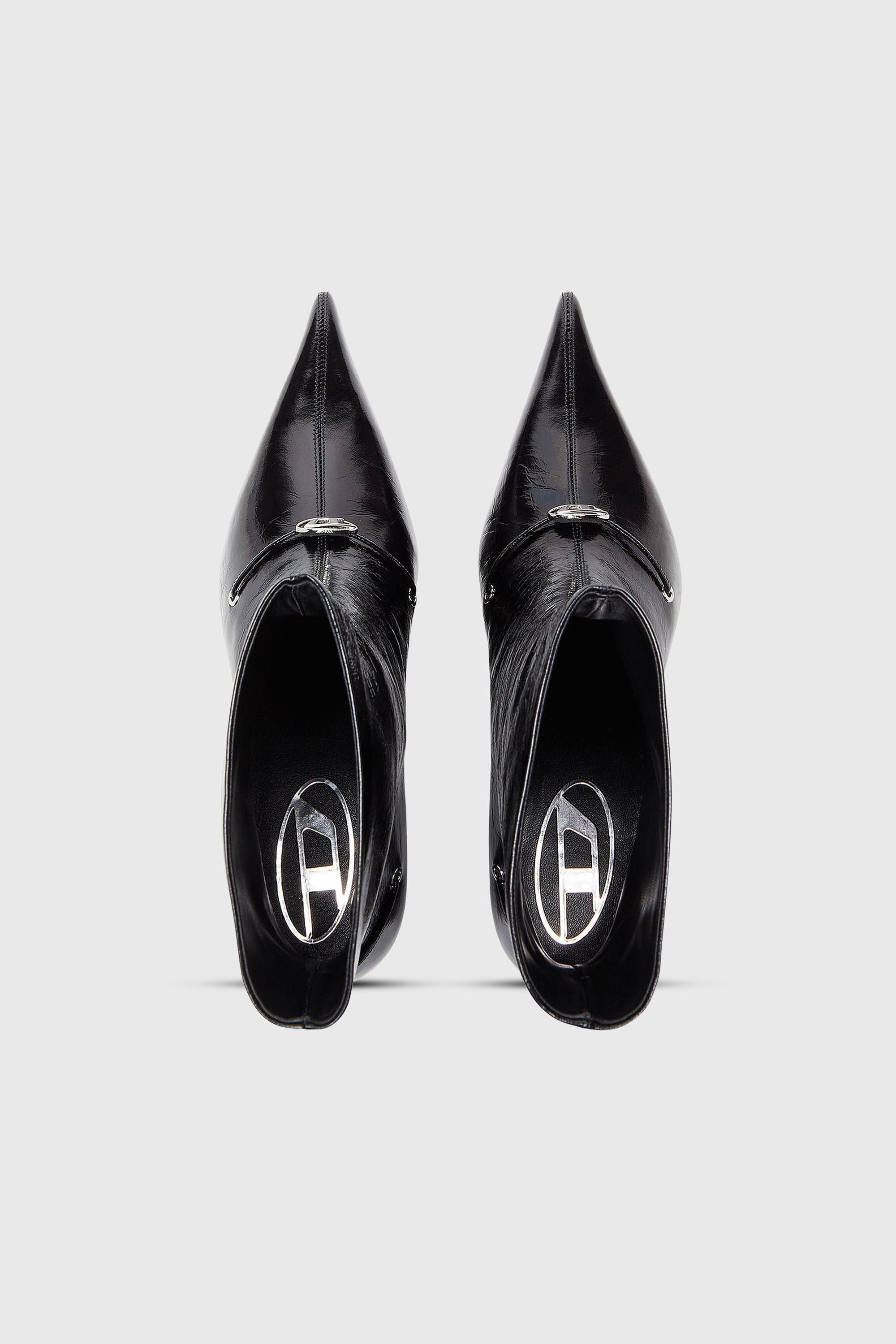 Diesel - D-JEWELS  40 TUBE, D-Jewels - Botines de cuero naplak Mujer in Negro - 5