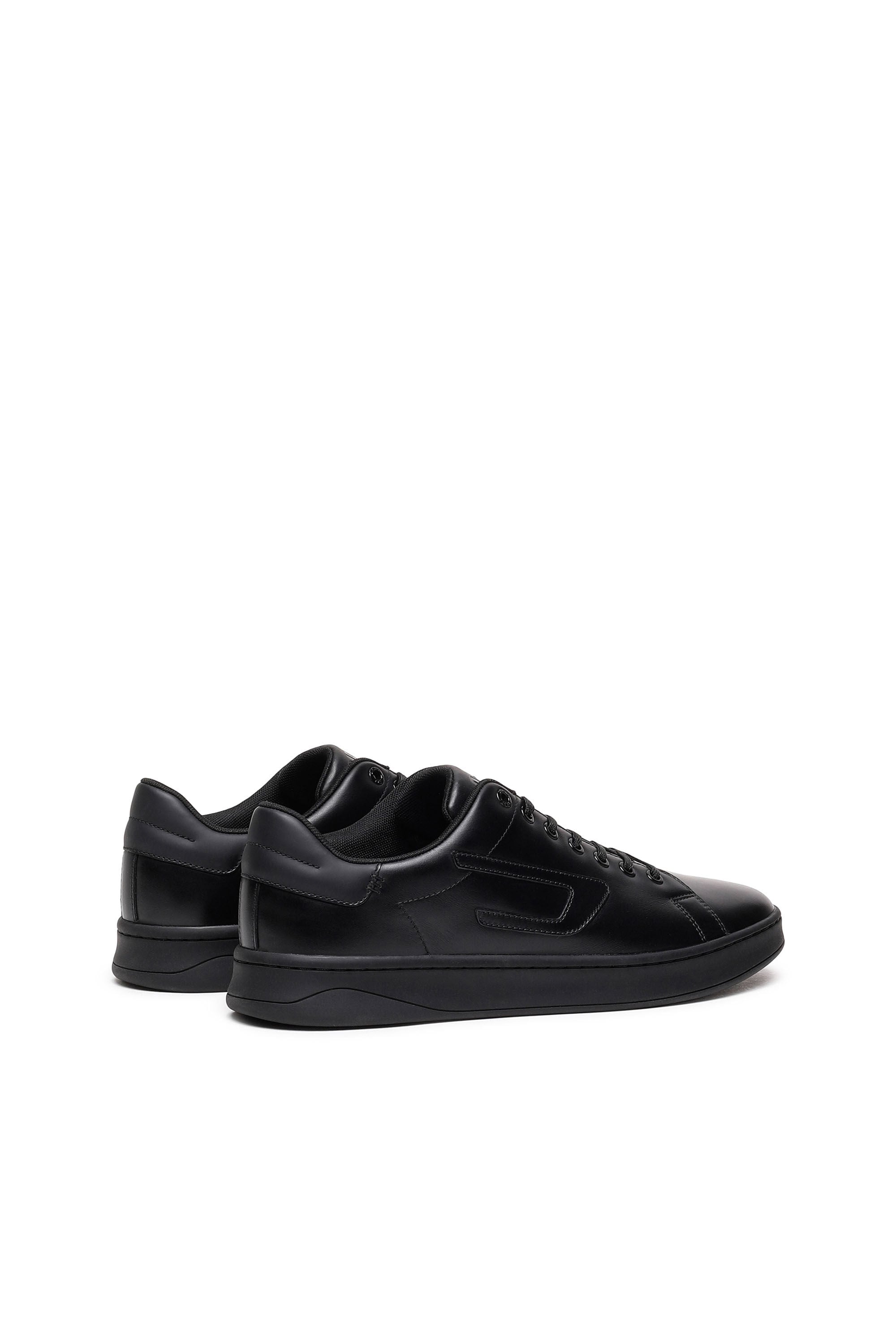 Men's Low-top leather sneakers with D patch | Diesel S-ATHENE LOW